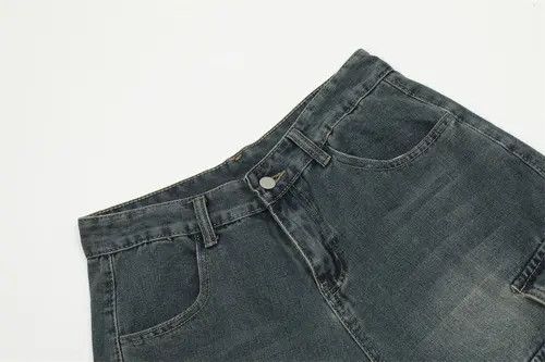Japanese Brand × Jean Men's punk washed distressed pocket cargo denim shorts y2k Size US 32 / EU 48 - 4 Thumbnail