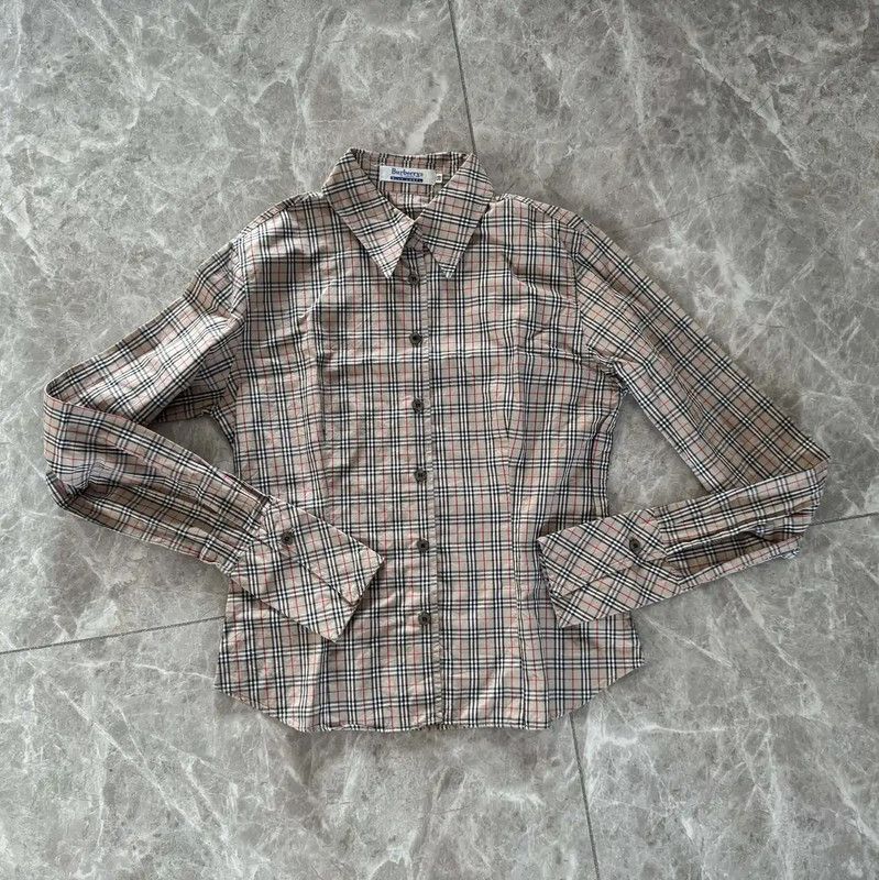 Burberry Burberry Khaki Cotton Long Sleeve Top Size M / US 6-8 / IT 42-44 - 1 Thumbnail