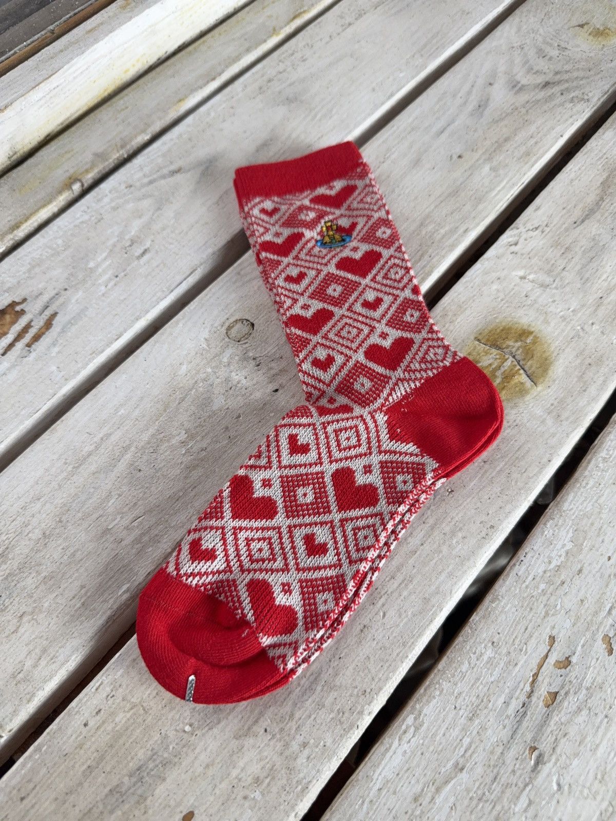 Vivienne Westwood NWT Archive Vivienne Westwood Japan White Orb Logo Socks Size ONE SIZE - 1 Thumbnail