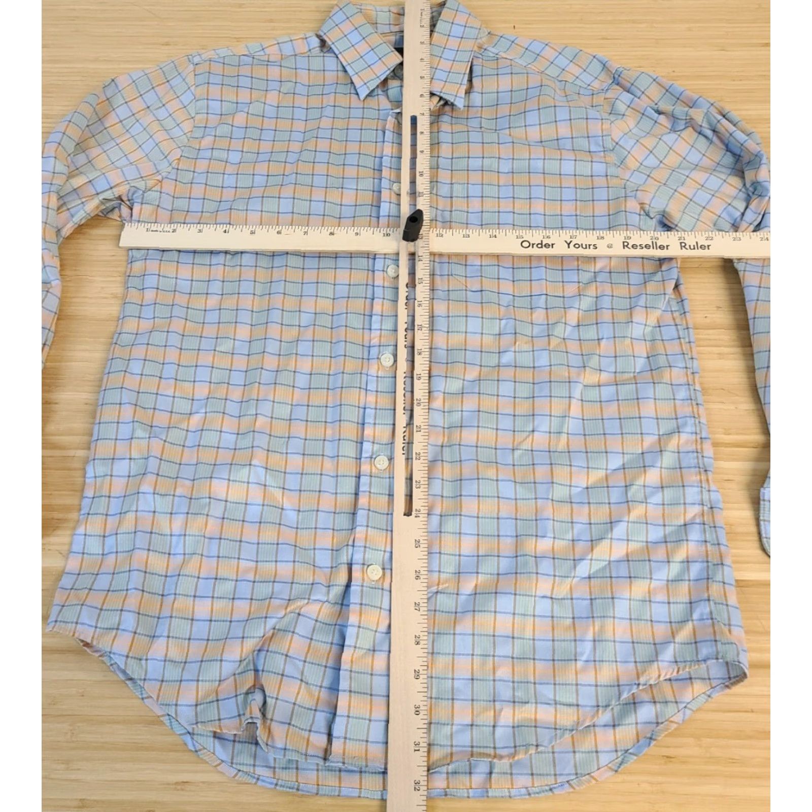 Vintage Kenneth Roberts Shirt Men M Medium Blue Orange Check Cotton Casual Button-Front Long Sleeve Size US M / EU 48-50 / 2 - 5 Thumbnail