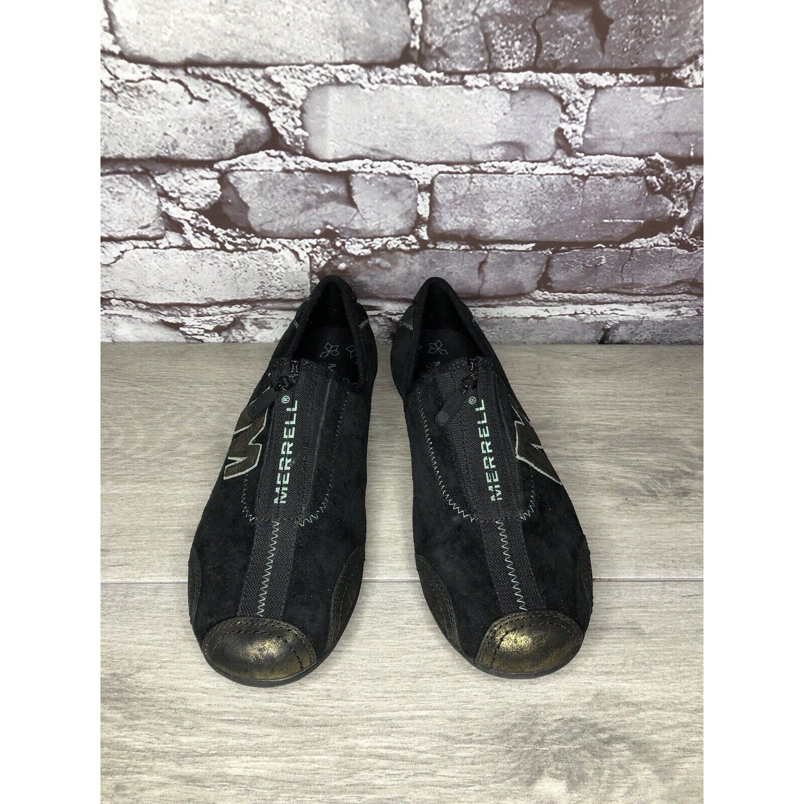 Merrell Merrell Arabesque Black Gold Mesh Front Zip Athletic Shoes W Size US 7 / IT 37 - 10 Thumbnail