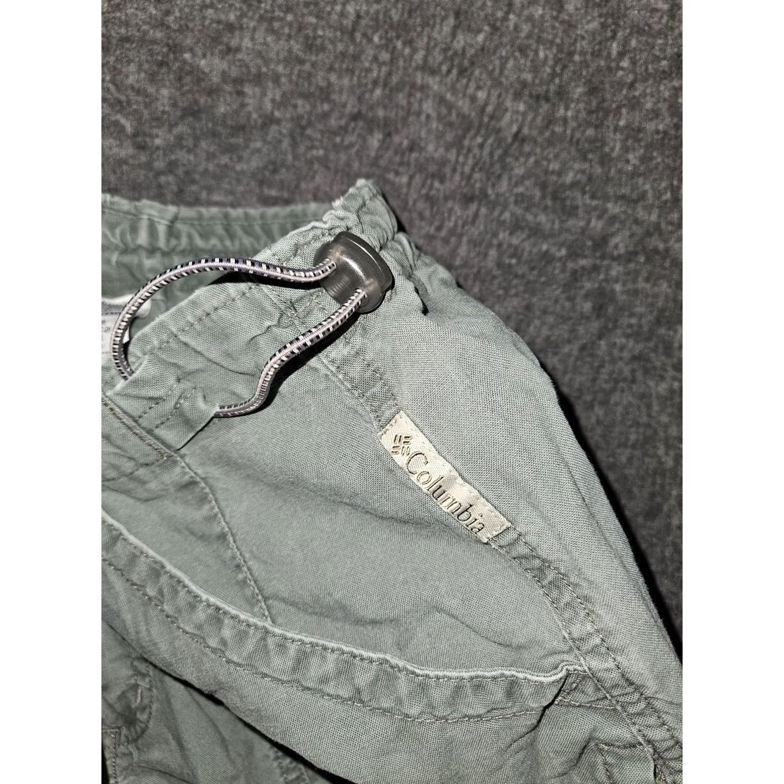 Vintage Columbia Shorts Womens Large Gray Utility Twill Elastic Waist Hiking Outdoor Desert? Size 36" / US 14 / IT 50 - 7 Thumbnail