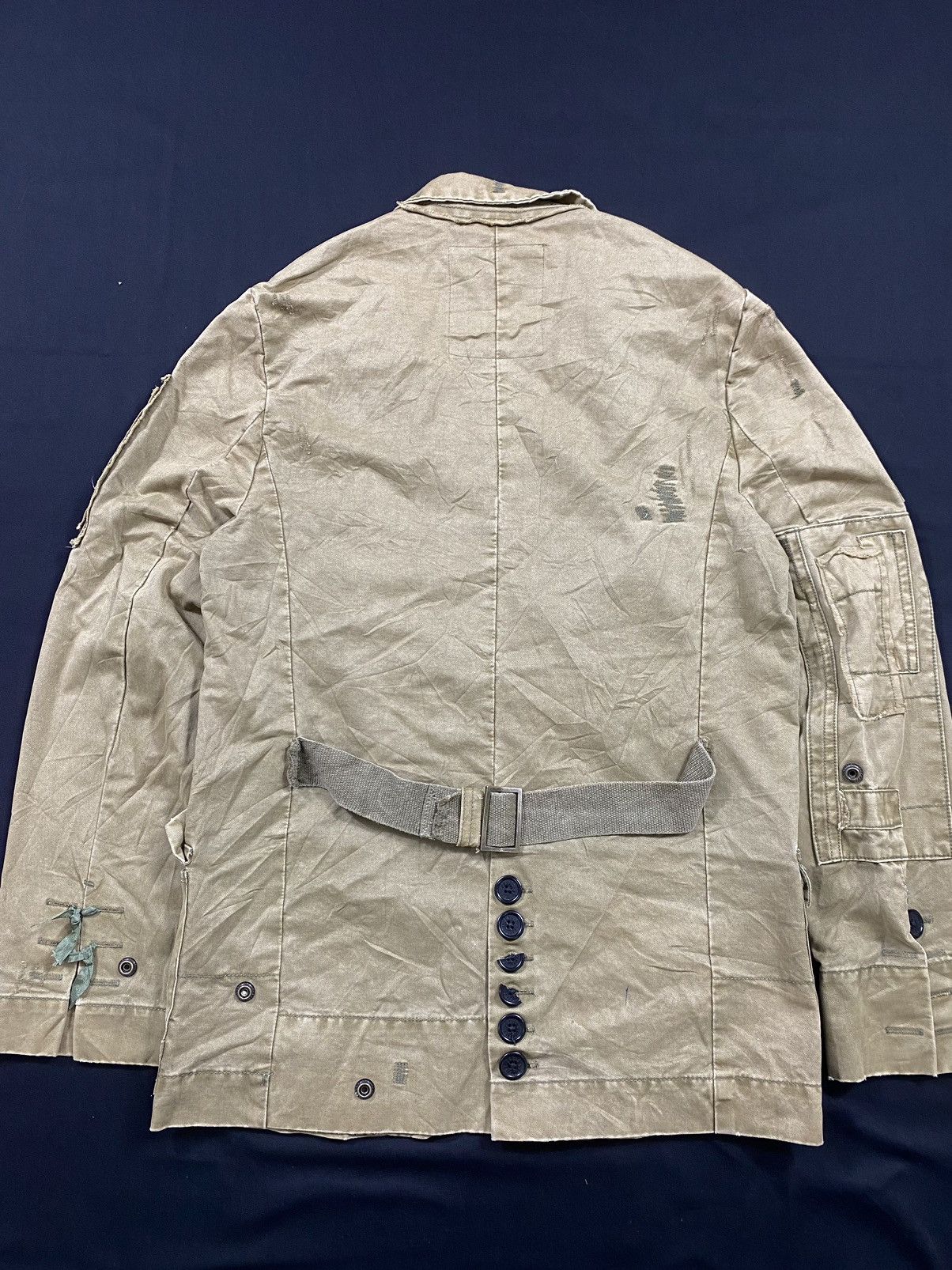 20471120 Japanese Military Jacket Punk Distressed Taxi Driver Style Size US M / EU 48-50 / 2 - 12 Thumbnail