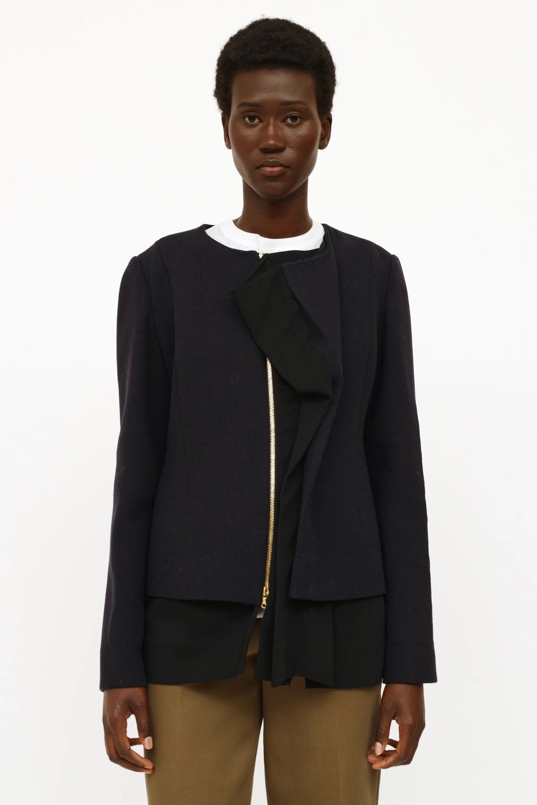 Marni Luxury Marni Navy & Black wool coat Size M / US 6-8 / IT 42-44 - 2 Thumbnail