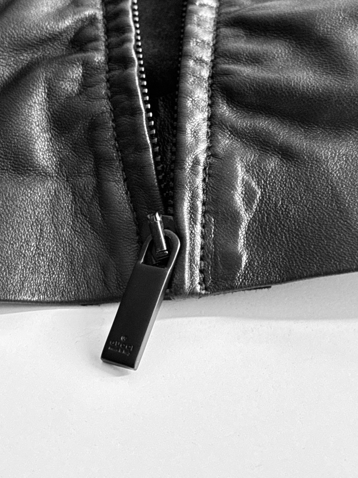Gucci Gucci by Tom Ford F/W 1999 Runway Leather Black Jacket Size S / US 4 / IT 40 - 6 Thumbnail