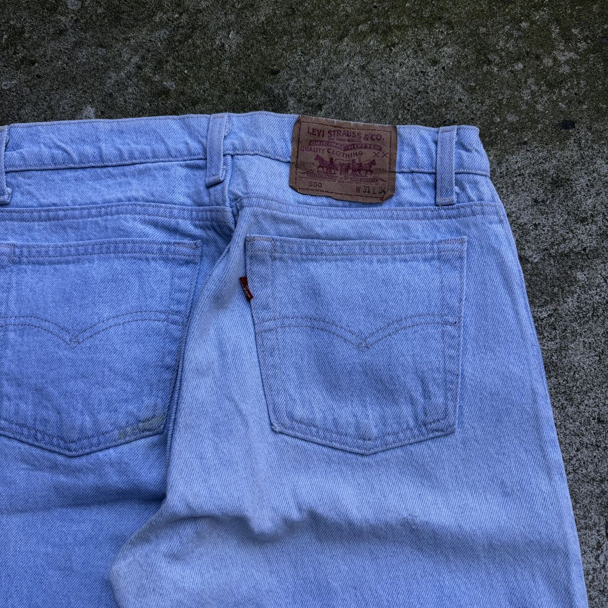 Levi's 90s Levi's 550 Light Wash Baggy Jeans ERD Grunge Chrome Size US 30 / EU 46 - 11 Thumbnail