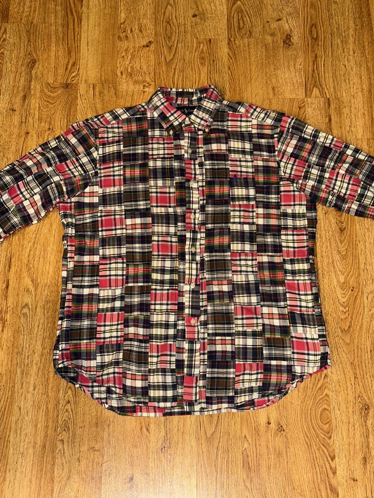 Ralph Lauren Ralph Lauren Classic Fit Madras Patchwork Plaid Button Down Size US L / EU 52-54 / 3 - 1 Thumbnail