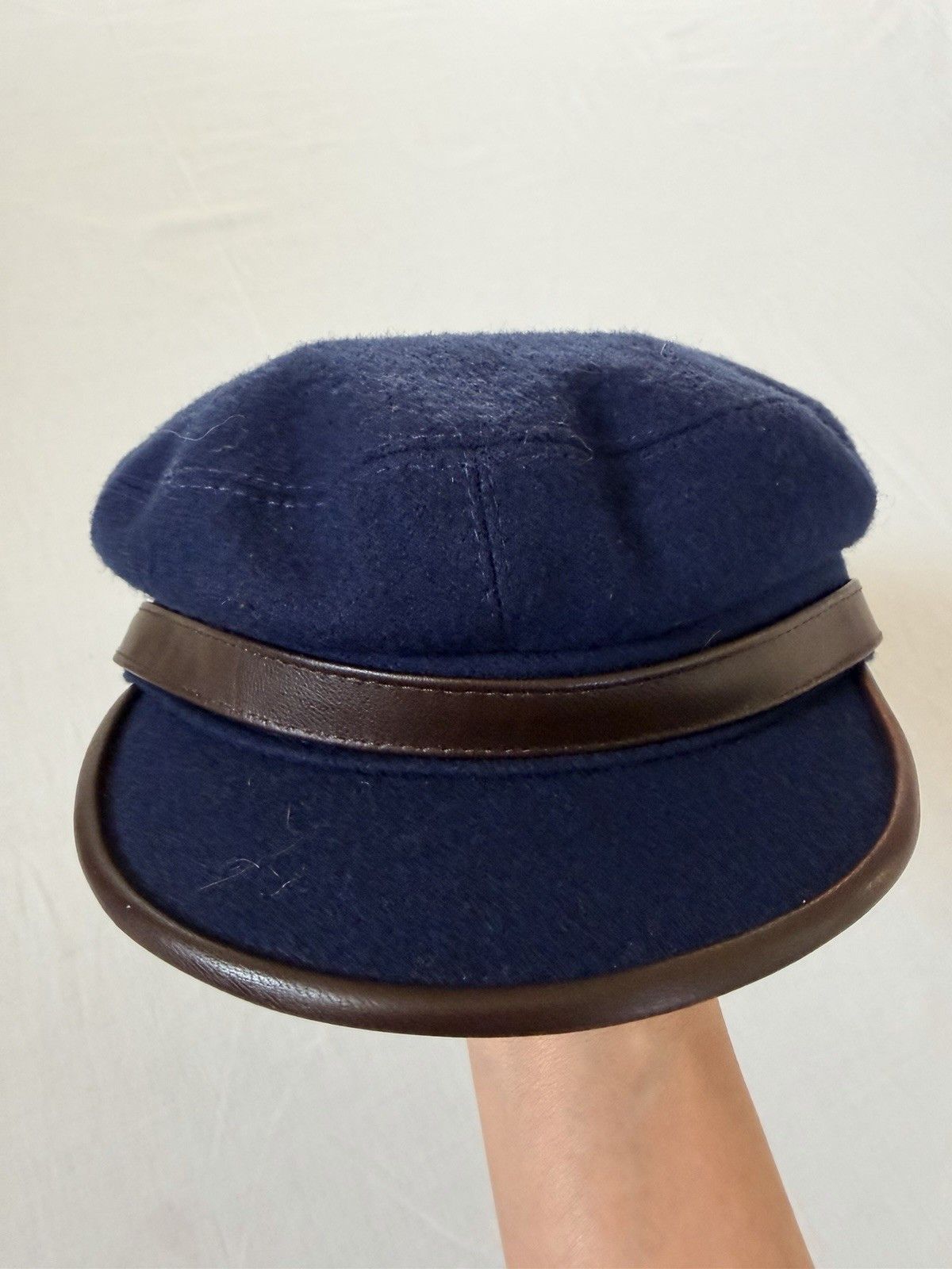 Other Sterkowski Wool Newsboy Cap Navy Blue Baker Boy Hat EUC Size ONE SIZE - 5 Thumbnail