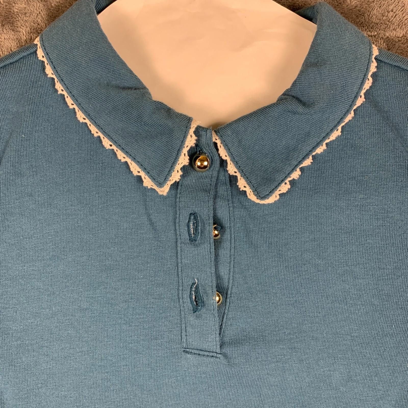 Designer Janie And Jack Collared Ruffle Sleeve Jersey Top 7 (356) Size ONE SIZE - 3 Thumbnail