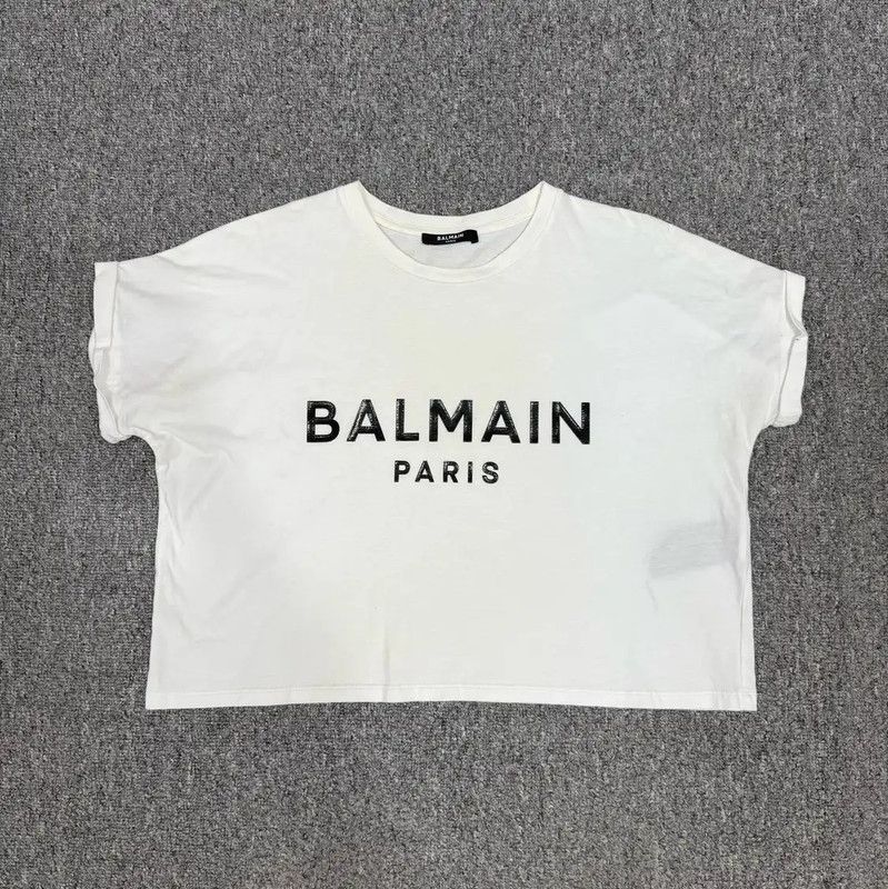 Balmain Balmain Women's White Cotton T-Shirt 0089 Size M / US 6-8 / IT 42-44 - 1 Thumbnail