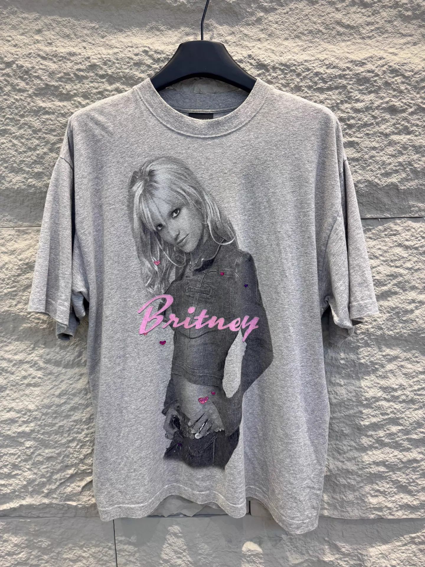 Balenciaga Balenciaga x Britney gray short sleeve tee Size US S / EU 44-46 / 1 - 1 Thumbnail