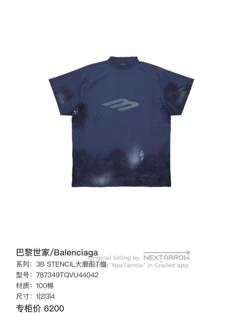 Balenciaga Balenciaga 3B Wash Dyeing Splatter Destroyed Distressed Sh Size US M / EU 48-50 / 2 - 7 Thumbnail