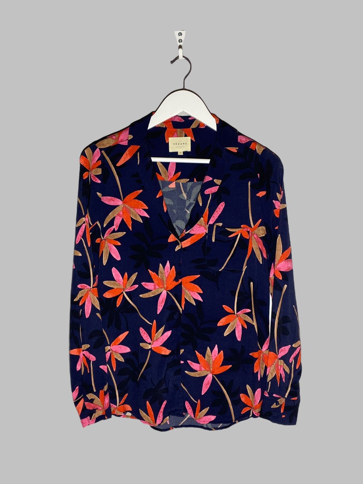 Sezane 🔥 Y2K SÉZANE FLORAL SHIRT MADE IN FRANCE PARIS VIBES Size S / US 4 / IT 40 - 1 Thumbnail
