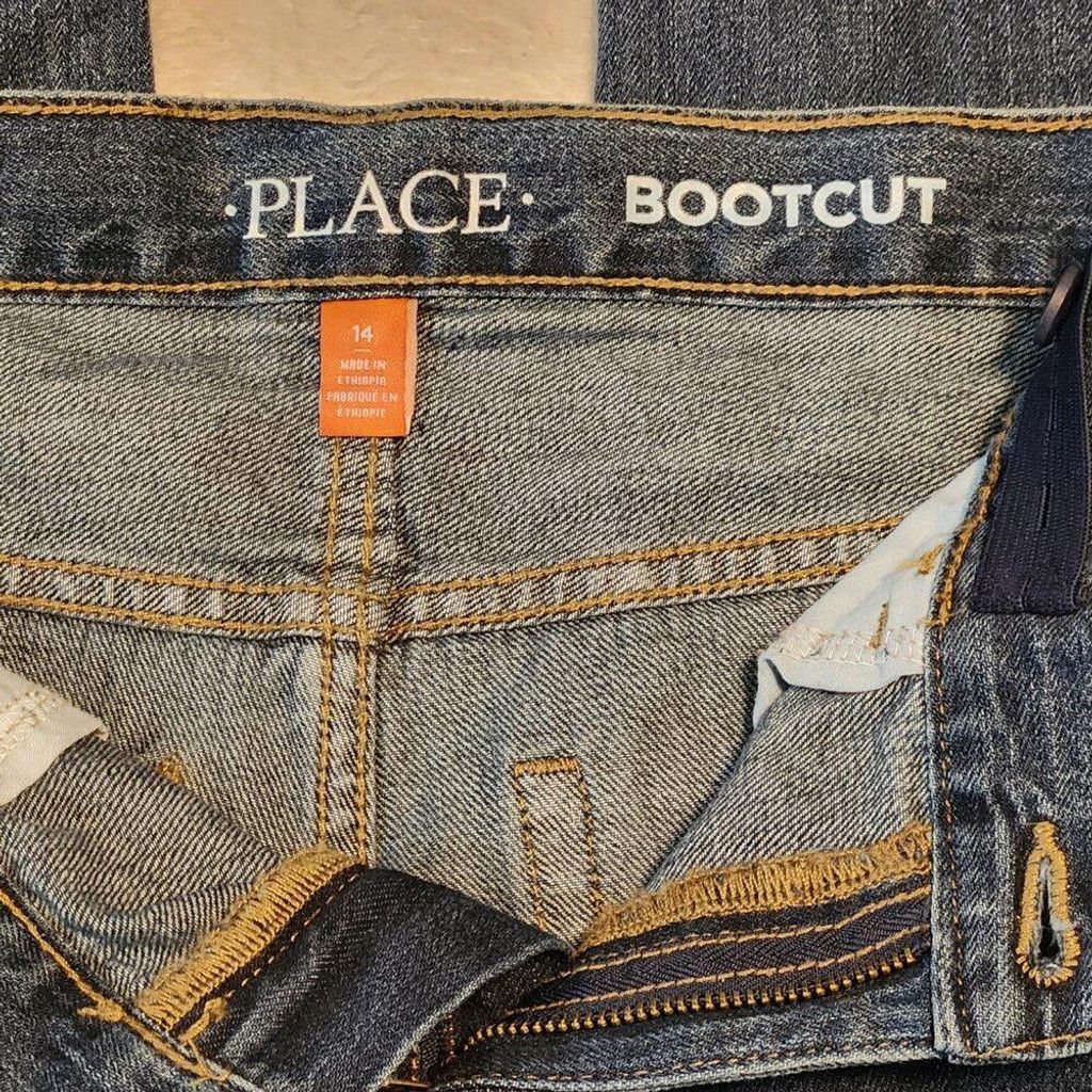 Designer Children's Place Size 14 Jeans Blue Bootcut 5 Pockets Size 36" / US 14 / IT 50 - 6 Thumbnail