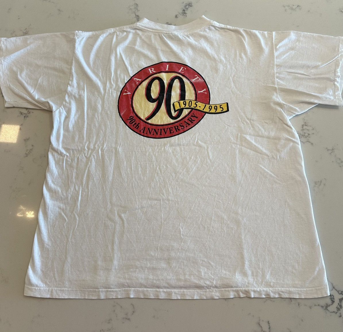 Vintage Vintage 1995 Variety Magazine Graphic T-Shirt L/XL Size US L / EU 52-54 / 3 - 2 Thumbnail