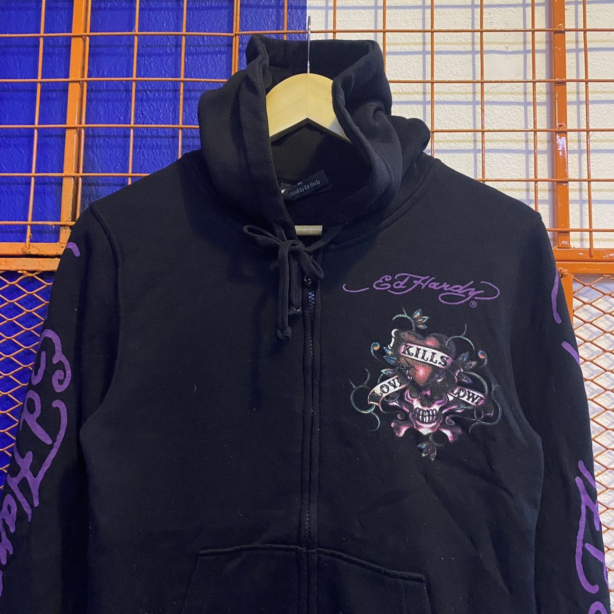 Ed Hardy Ed Hardy black & purple skull hoodie Sweatshirt Full Zip Size US S / EU 44-46 / 1 - 2 Thumbnail