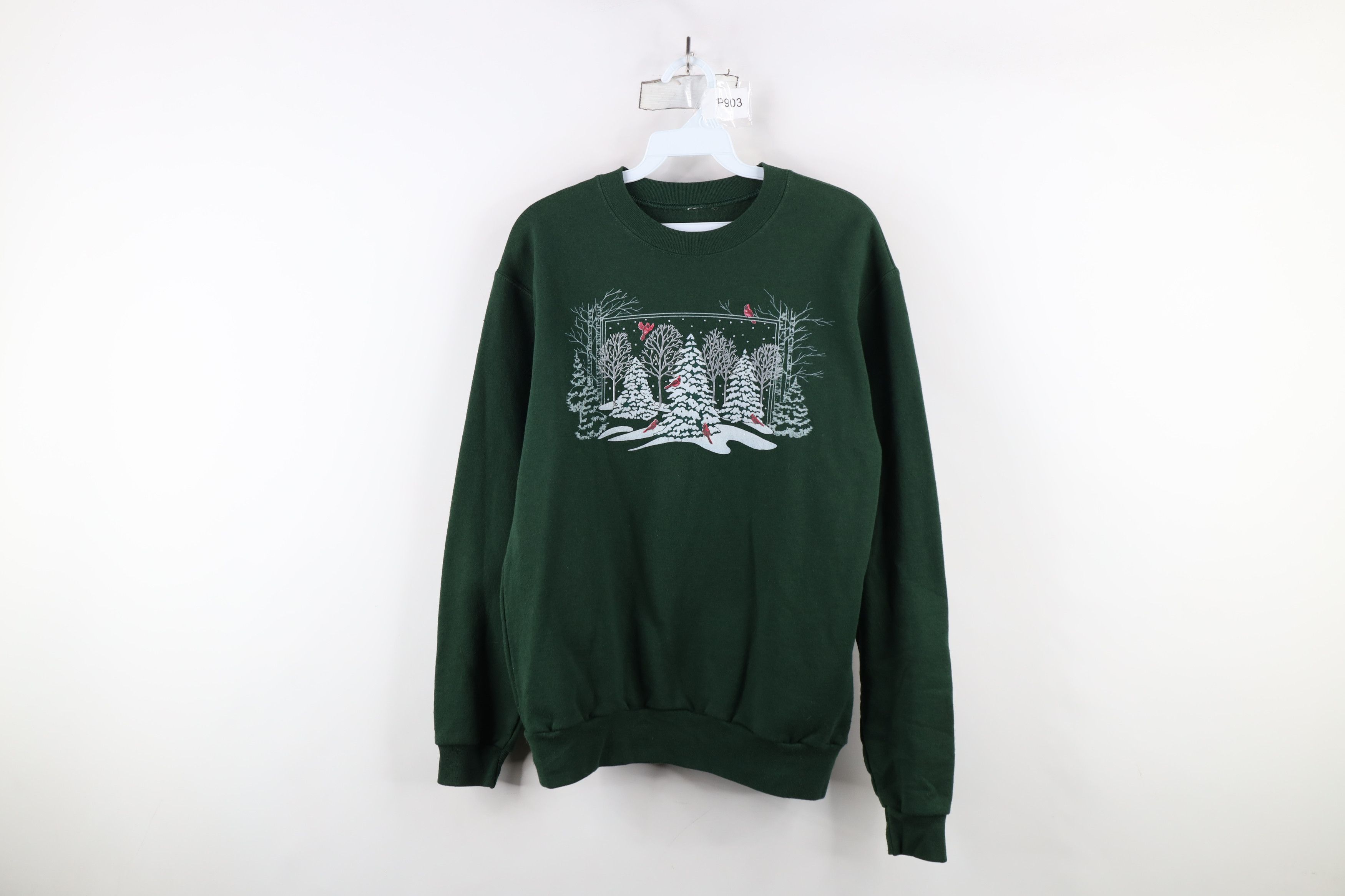 Vintage Vintage 90s Streetwear Christmas Birds Crewneck Sweatshirt Size M / US 6-8 / IT 42-44 - 1 Thumbnail