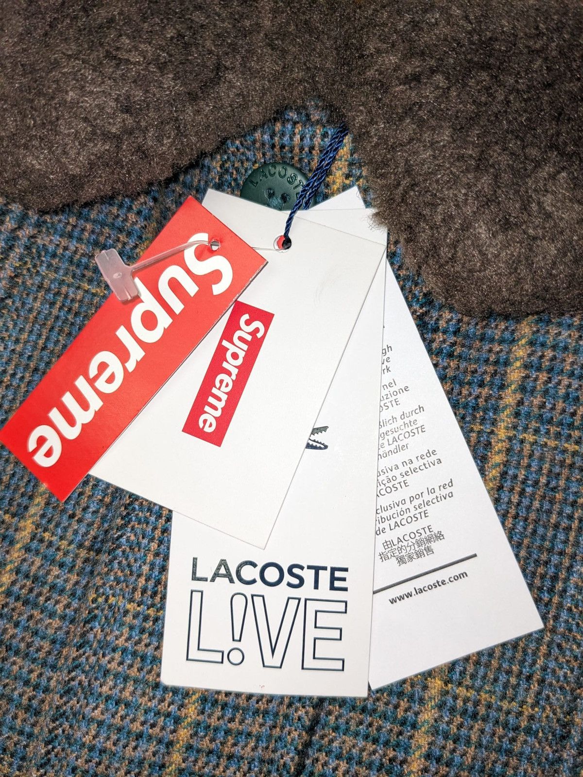 Supreme FW19 SUPREME LACOSTE WOOL BOMBER JACKET PLAID S Size US S / EU 44-46 / 1 - 5 Thumbnail
