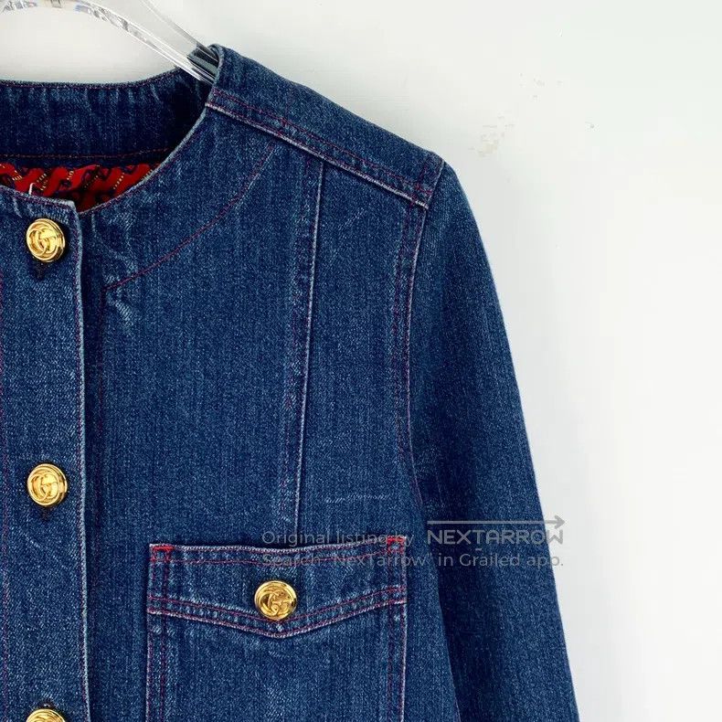 Gucci Gucci Dark blue multi-pocket cotton round-neck single-brea Size S / US 4 / IT 40 - 3 Thumbnail