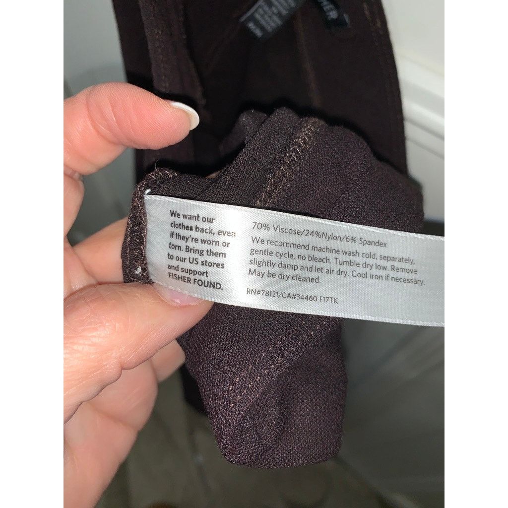 Eileen Fisher Eileen Fisher Women's Brown Slim Dress Pants Size Medium Size 28" / US 6 / IT 42 - 6 Thumbnail