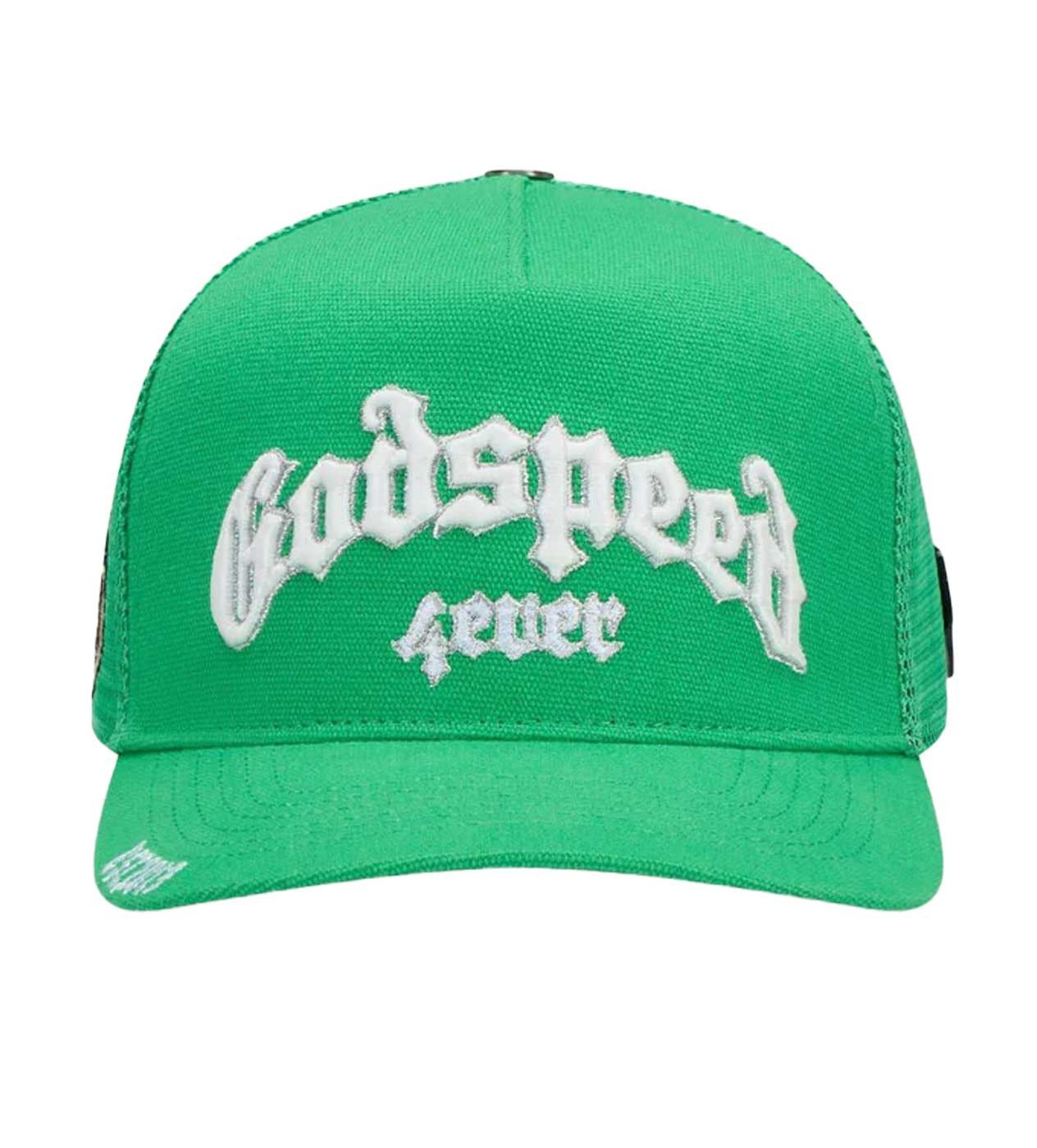 Godspeed Forever Trucker Hat Shamrock Green Size ONE SIZE - 1 Thumbnail