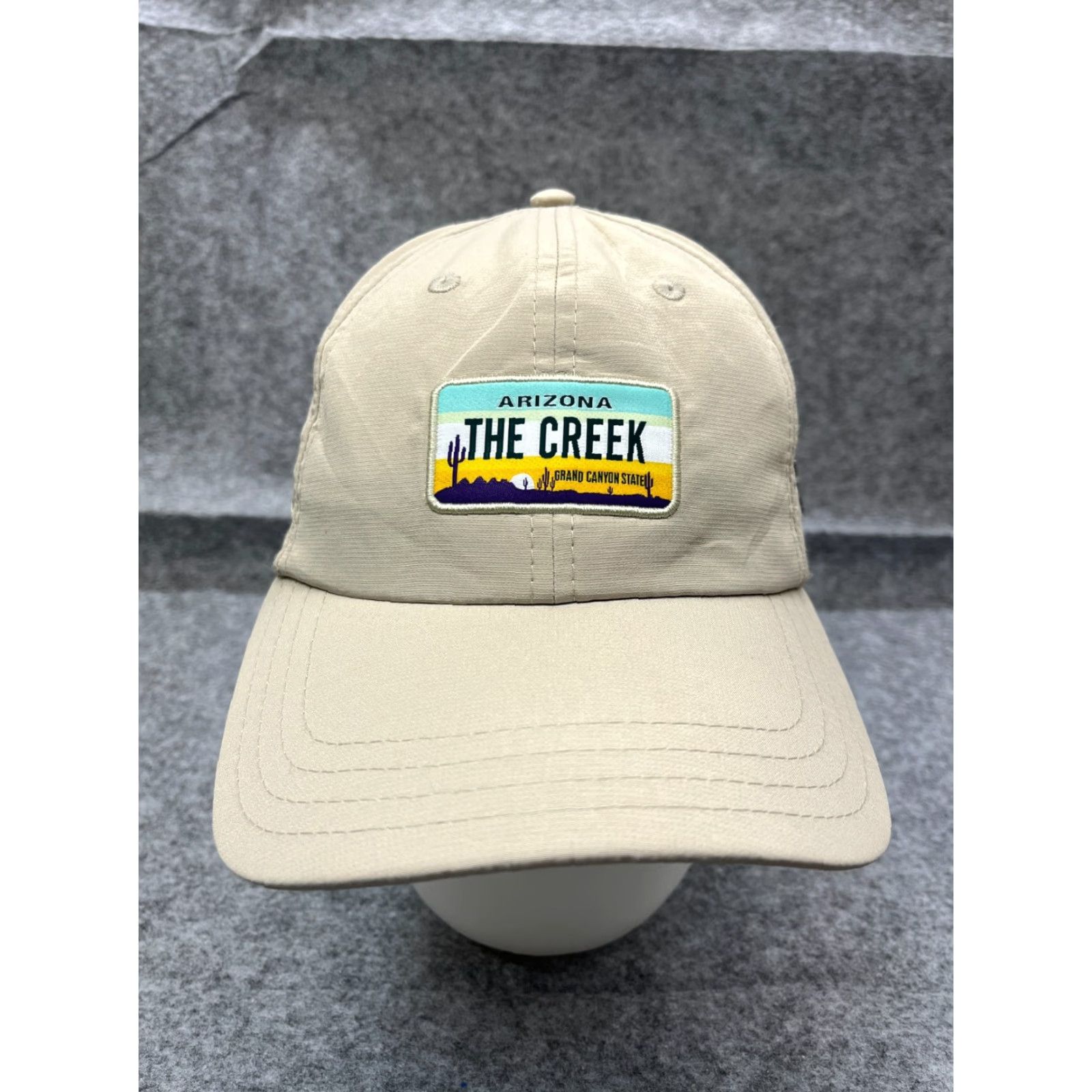 Vintage Arizona The Creek Grand Canyon Hat Cap Strap Back Adult One Size Beige Polyester Hat Cap Ball Cap Beige Arizona Outdoor Adjustable Unisex Adults Size ONE SIZE - 2 Thumbnail