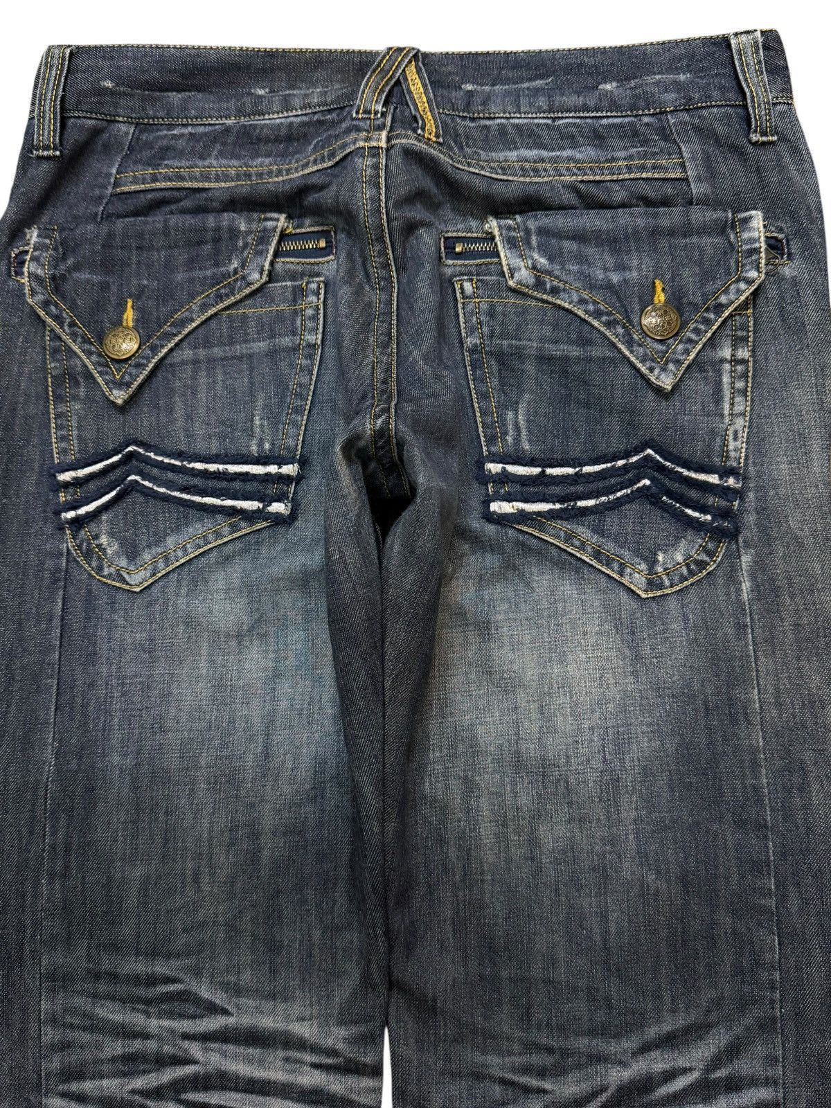 14th Addiction Vintage Y2K Japanese Brand Faded Wash Whiskers Spiral Leg Size US 34 / EU 50 - 4 Thumbnail