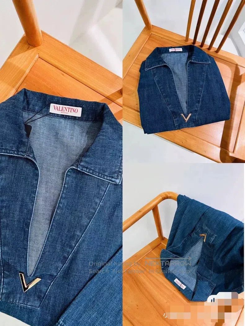 Valentino Valentino Women's denim kaftan dress Size L / US 10 / IT 46 - 2 Thumbnail