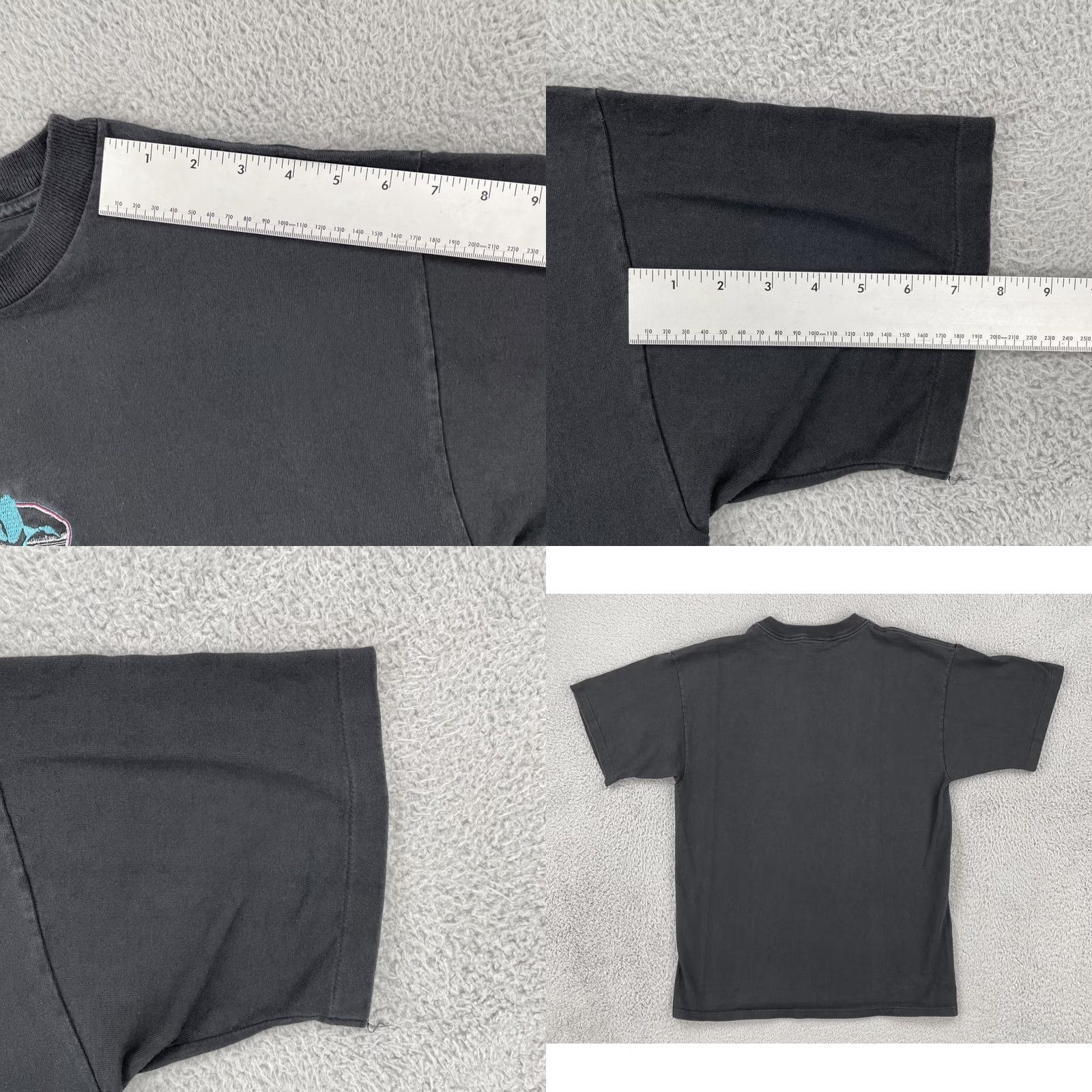 Greats VINTAGE Travau Shirt USA Made Embroidered Black 90s Crew Neck Short Sleeve Men L Size US L / EU 52-54 / 3 - 9 Thumbnail