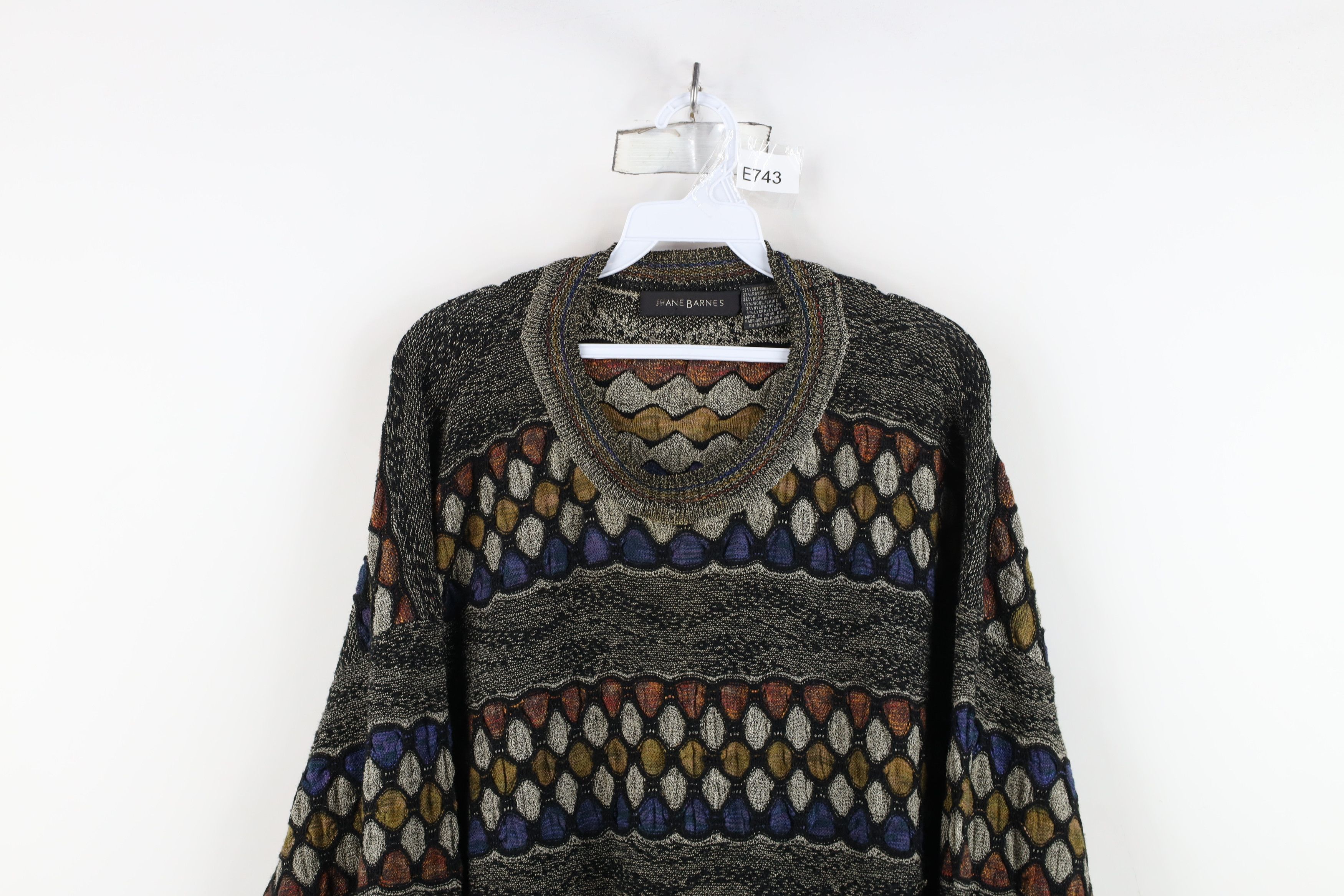Vintage Vintage 90s Coogi Style Rainbow Wool Blend Knit Sweater Size US M / EU 48-50 / 2 - 2 Thumbnail