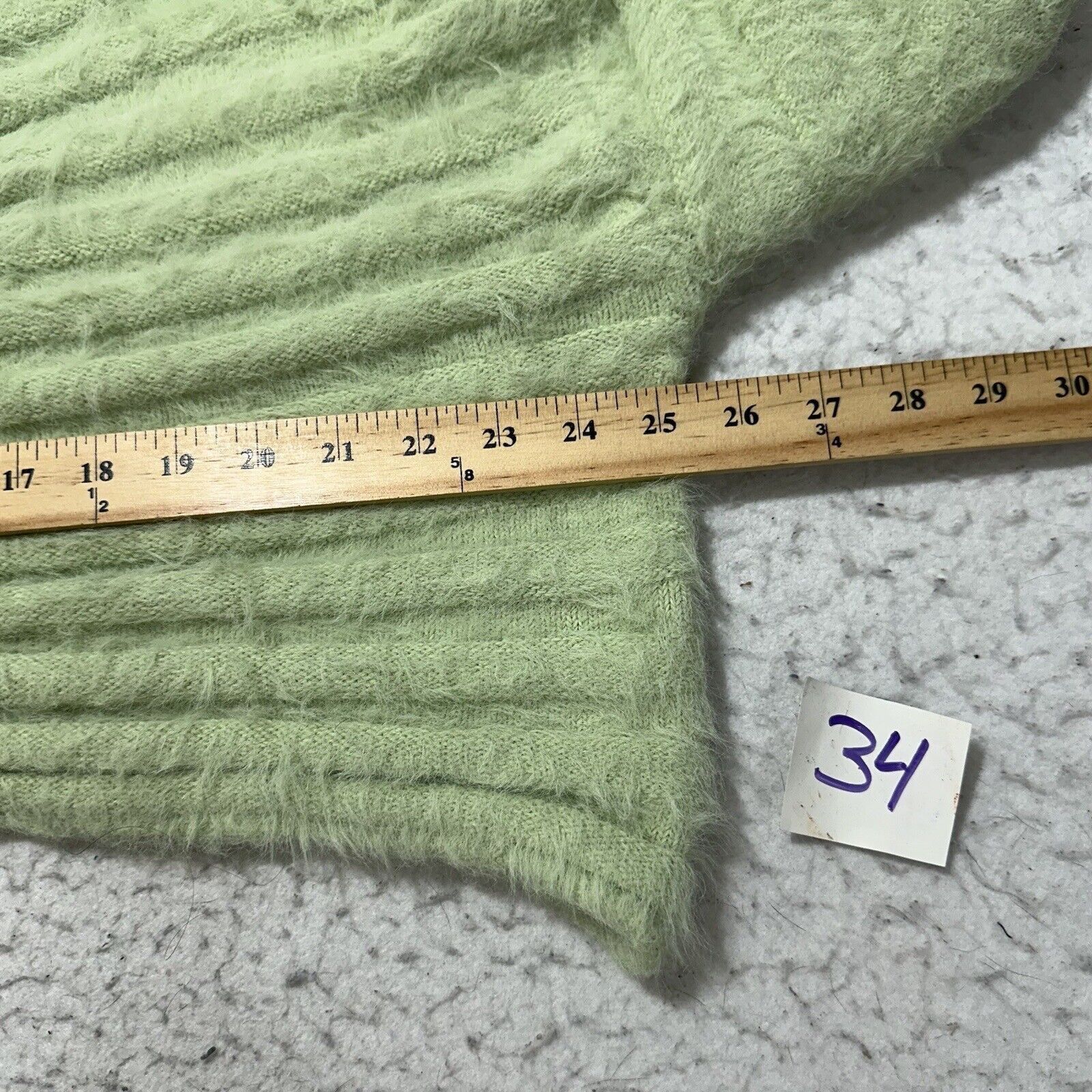 Forever 21 Forever 21 Large Oversized Cropped Sweater Fuzzy Mint Green Size L / US 10 / IT 46 - 6 Thumbnail