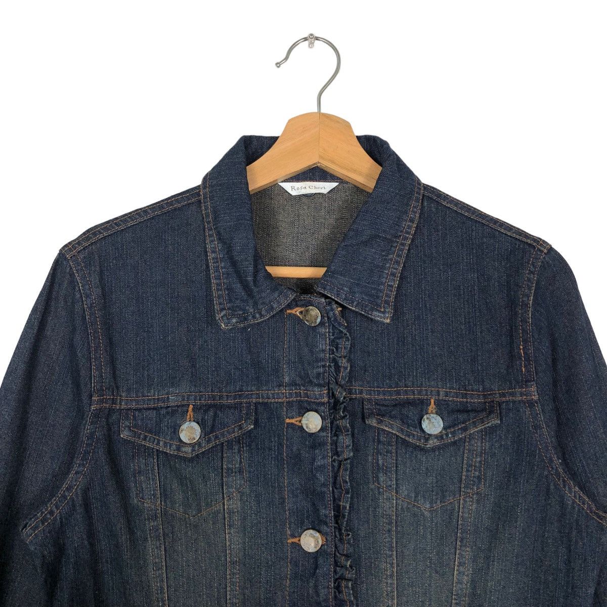 Japanese Brand 🔥Vintage Denim Jacket Biker Racer Rosa Cheri Japan Size US M / EU 48-50 / 2 - 2 Thumbnail