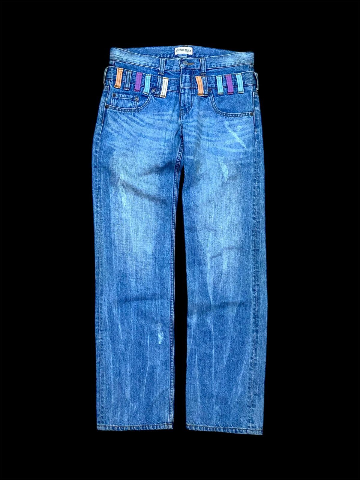 If Six Was Nine × Japanese Brand × Le Grande Bleu (L.G.B.) Double Waist Distreesed Clothes Truck Size US 32 / EU 48 - 1 Thumbnail