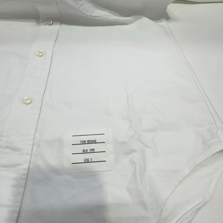 Thom Browne Thom Browne Striped Pocket Oxford Shirt for Men -2507 Size US S / EU 44-46 / 1 - 5 Thumbnail
