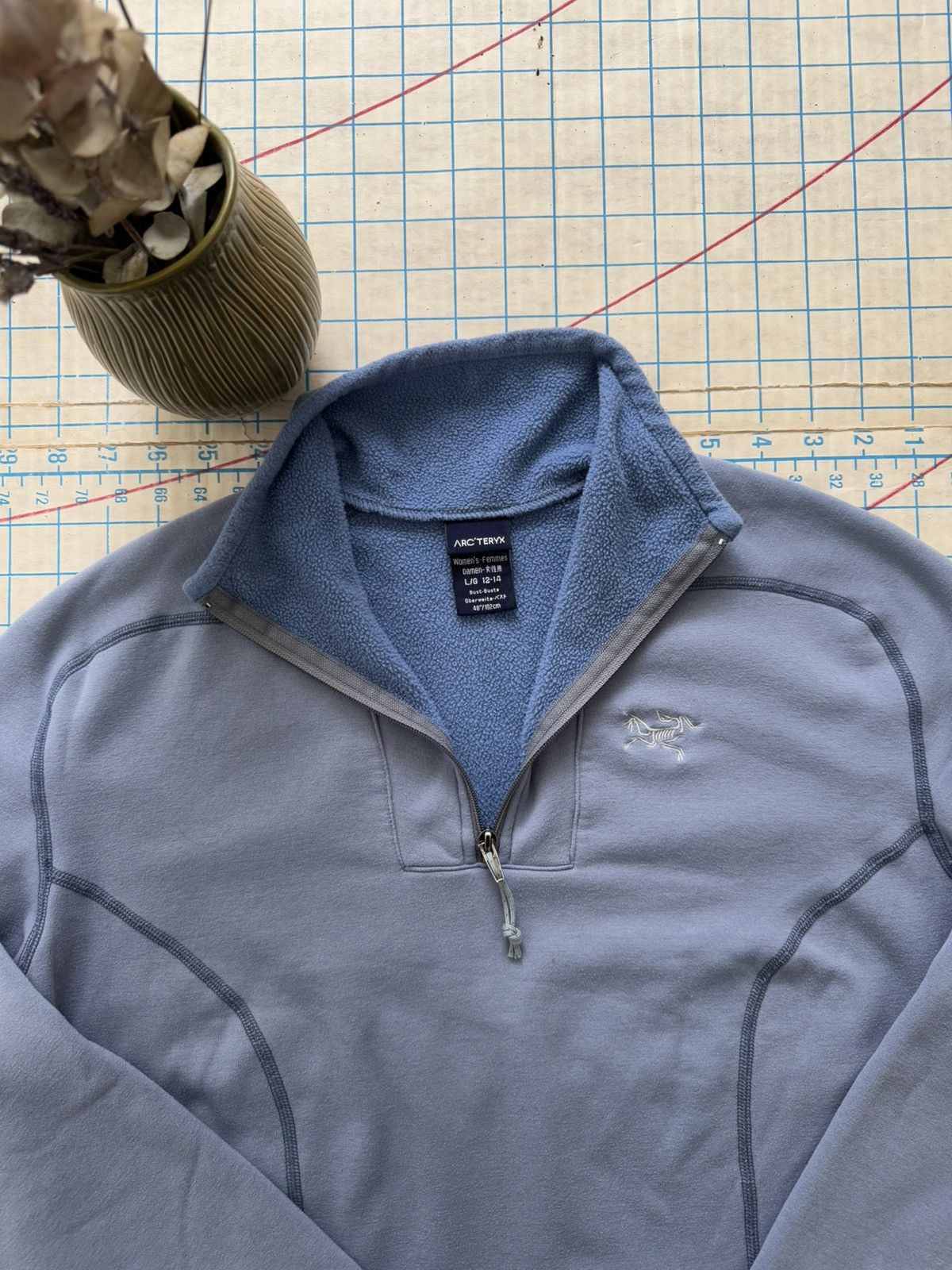 Arc'teryx × Vintage Arcteryx 1/4 Zip Fleece Light Blue Women’s Size Small Size L / US 10 / IT 46 - 6 Thumbnail