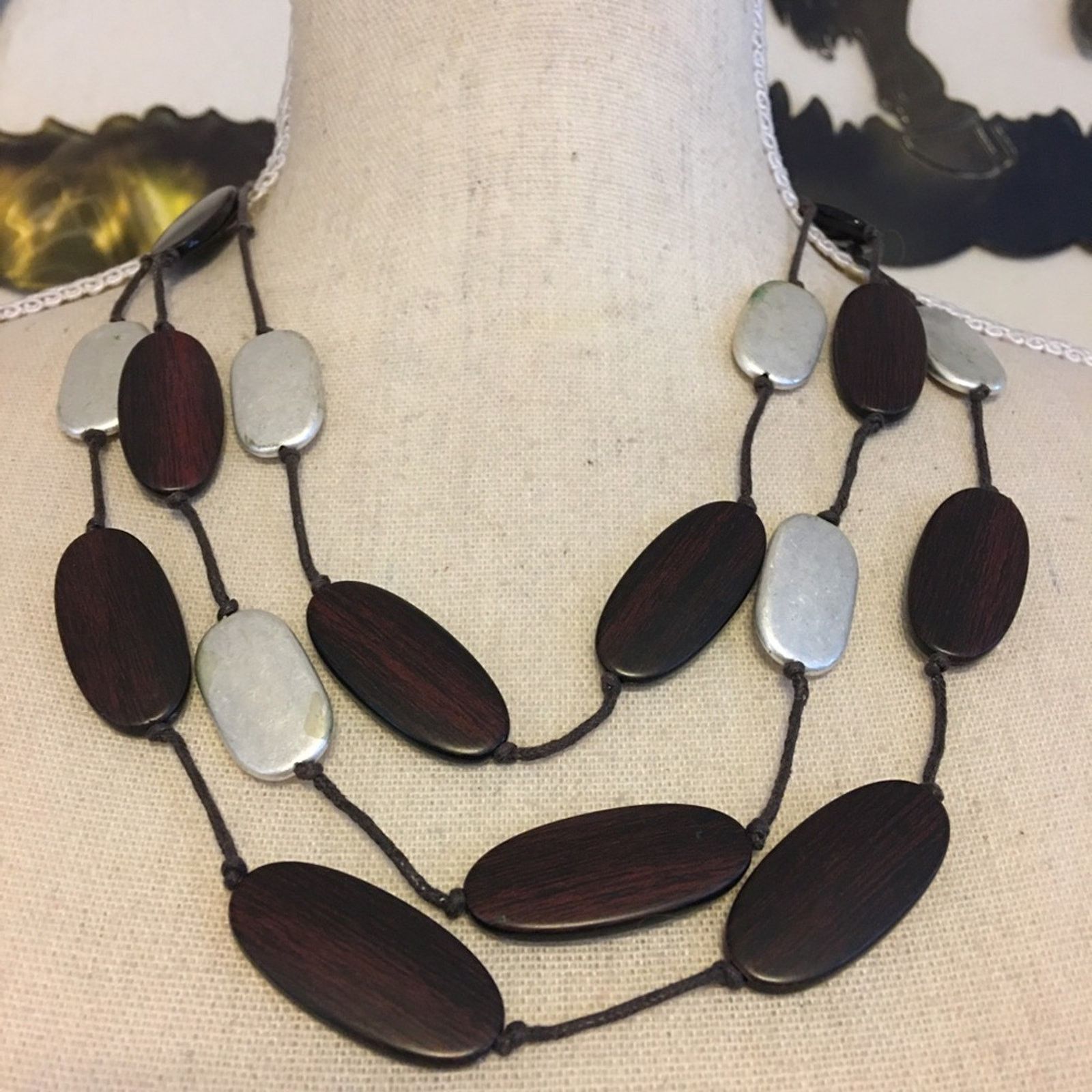 Vintage Vintage multi layer acrylic bead necklace Size ONE SIZE - 1 Thumbnail