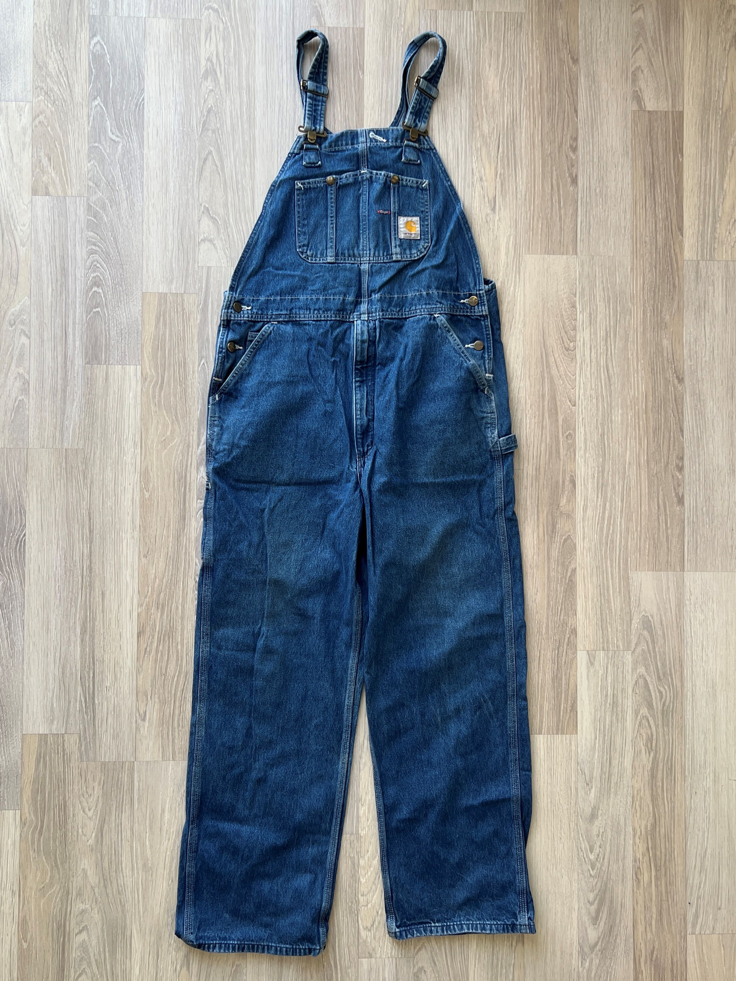 Carhartt VINTAGE CARHARTT BIB OVERALL WORK DENIM PANTS 38x32 Size US 38 / EU 54 - 5 Thumbnail