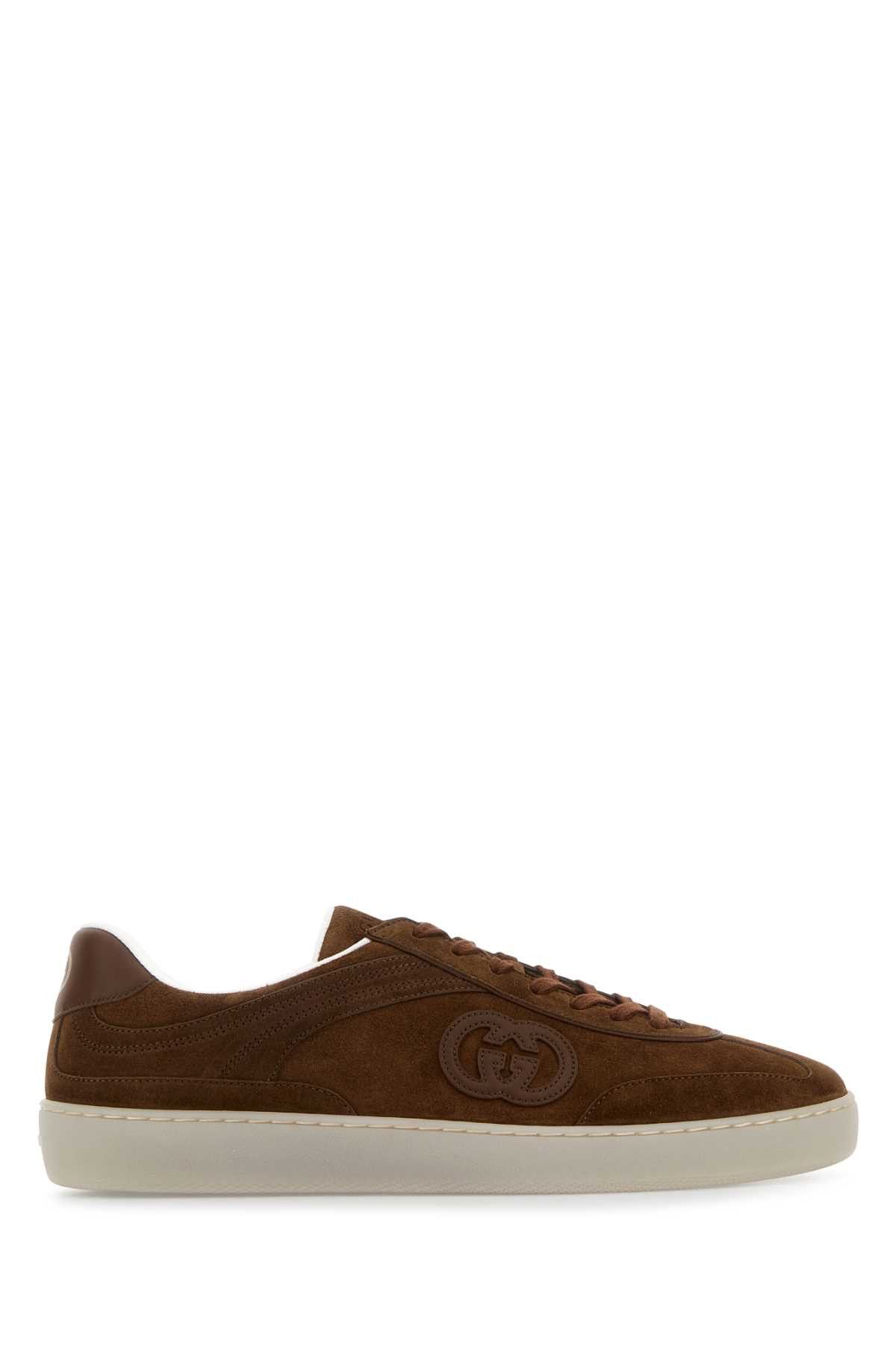 Gucci Brown Suede G75 Sneakers Size US 9.5 / EU 42-43 - 1 Thumbnail