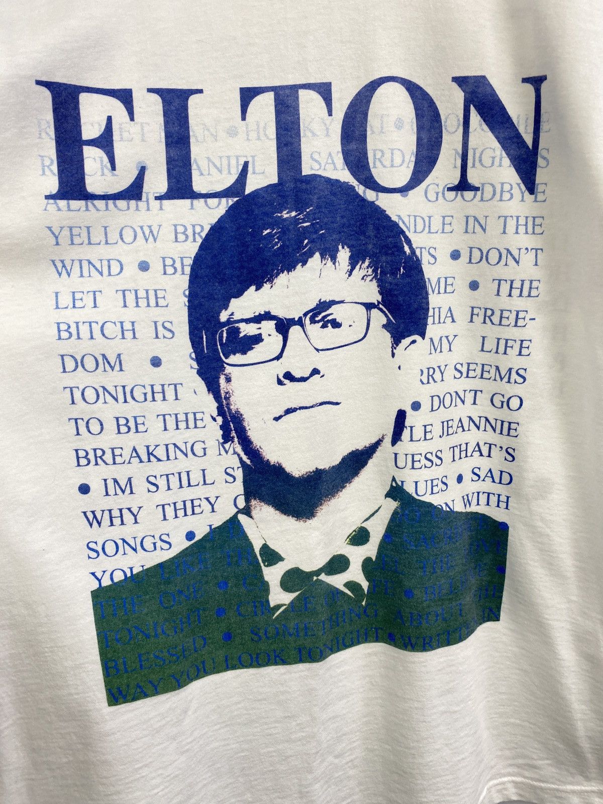 Band Tees × Vintage Vintage 90s Elton John World Tour tee rare retro hype Y2K Size US L / EU 52-54 / 3 - 5 Thumbnail