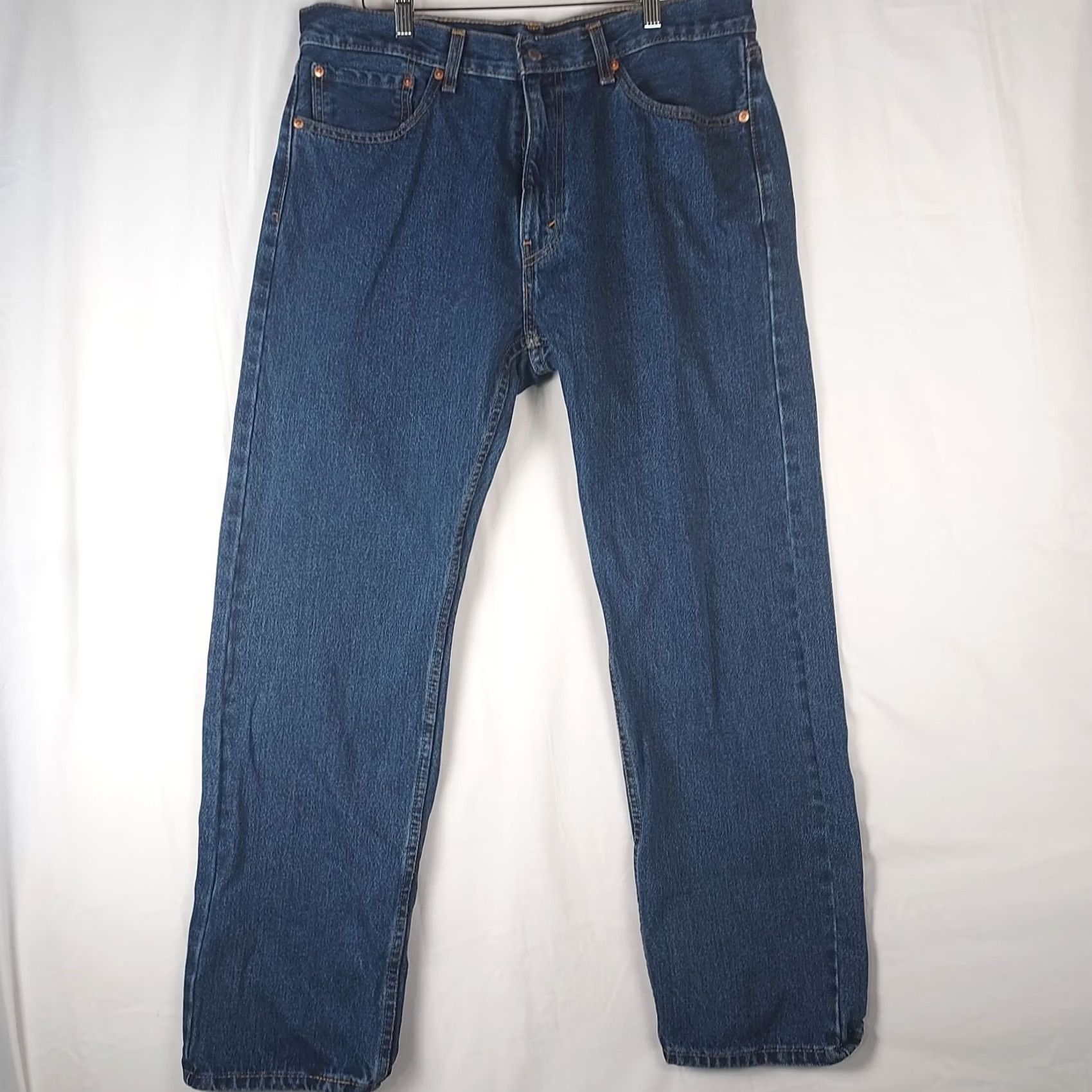 Levi's Levi's 505 Jeans Mens 36x30 Blue Denim Straight Leg Vintage Style Regular Fit 5-Pocket Size US 36 / EU 52 - 2 Thumbnail