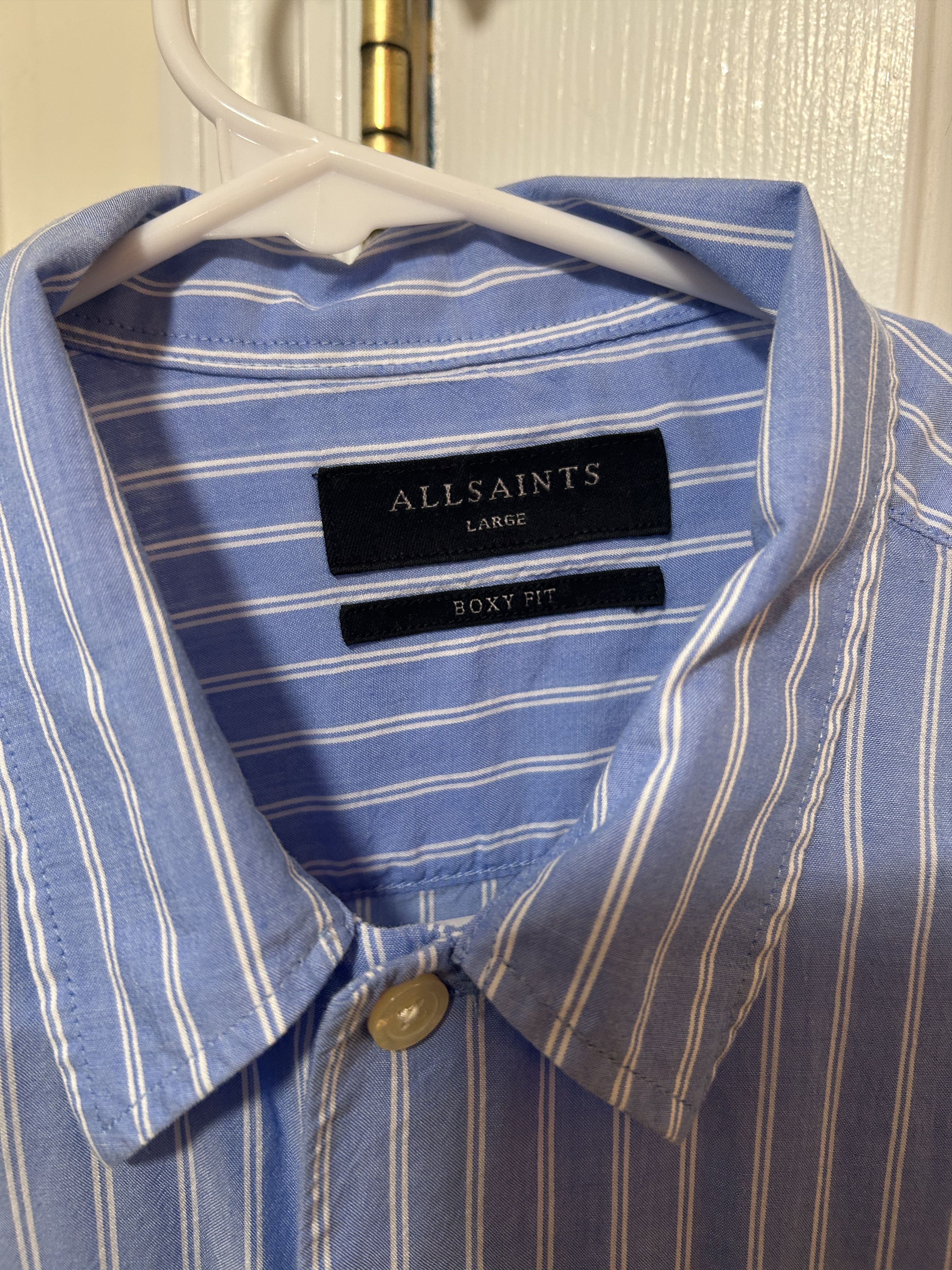 Allsaints All Saints Striped Summer Button Up Size US L / EU 52-54 / 3 - 2 Thumbnail