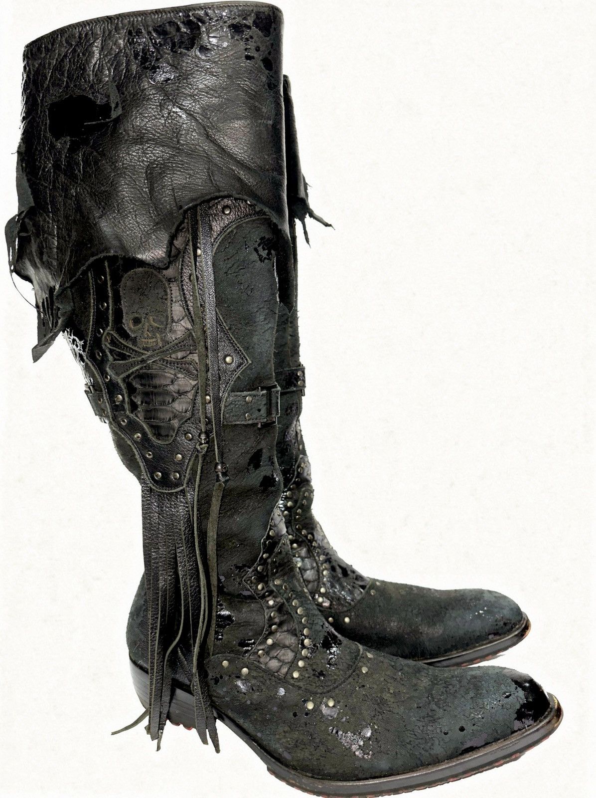 Japanese Brand × Roen Gifturcrump x Roen leather laceup boots