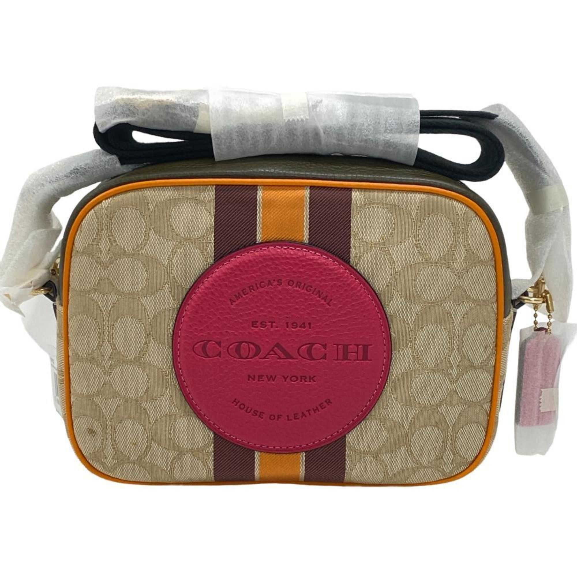 image of Coach 1912 Dempsey Camera Outlet Signature Imr1U Shoulder Bag Beige Women's Z0006556 in Beige Pink