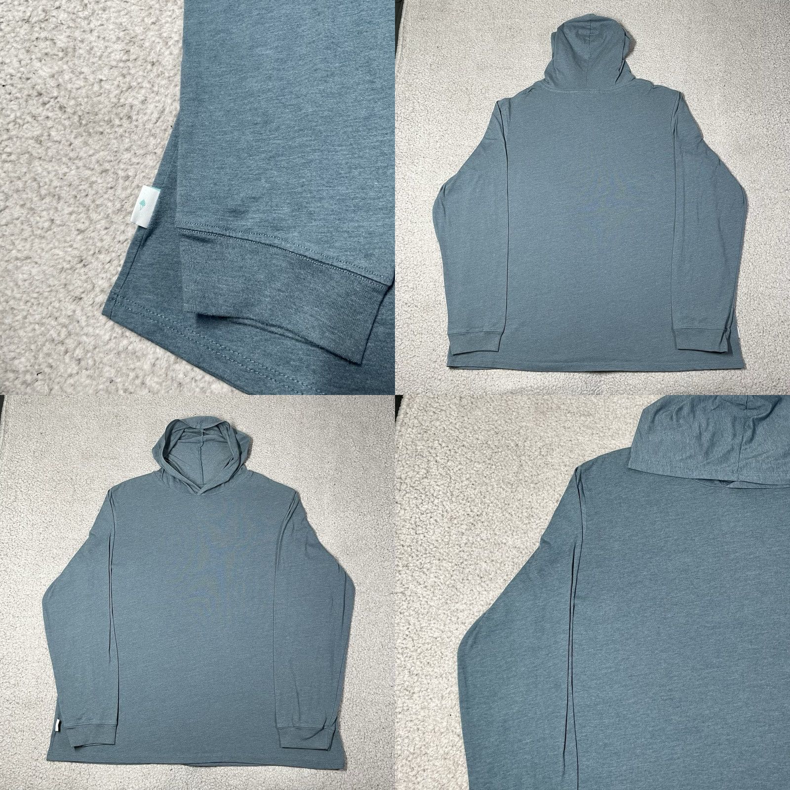 Vintage Soft Serve Hoodie Womens 2XL Blue Cloud Cotton Sweatshirt Pullover Stretch Size XXL / US 16-18 / IT 52-54 - 8 Thumbnail