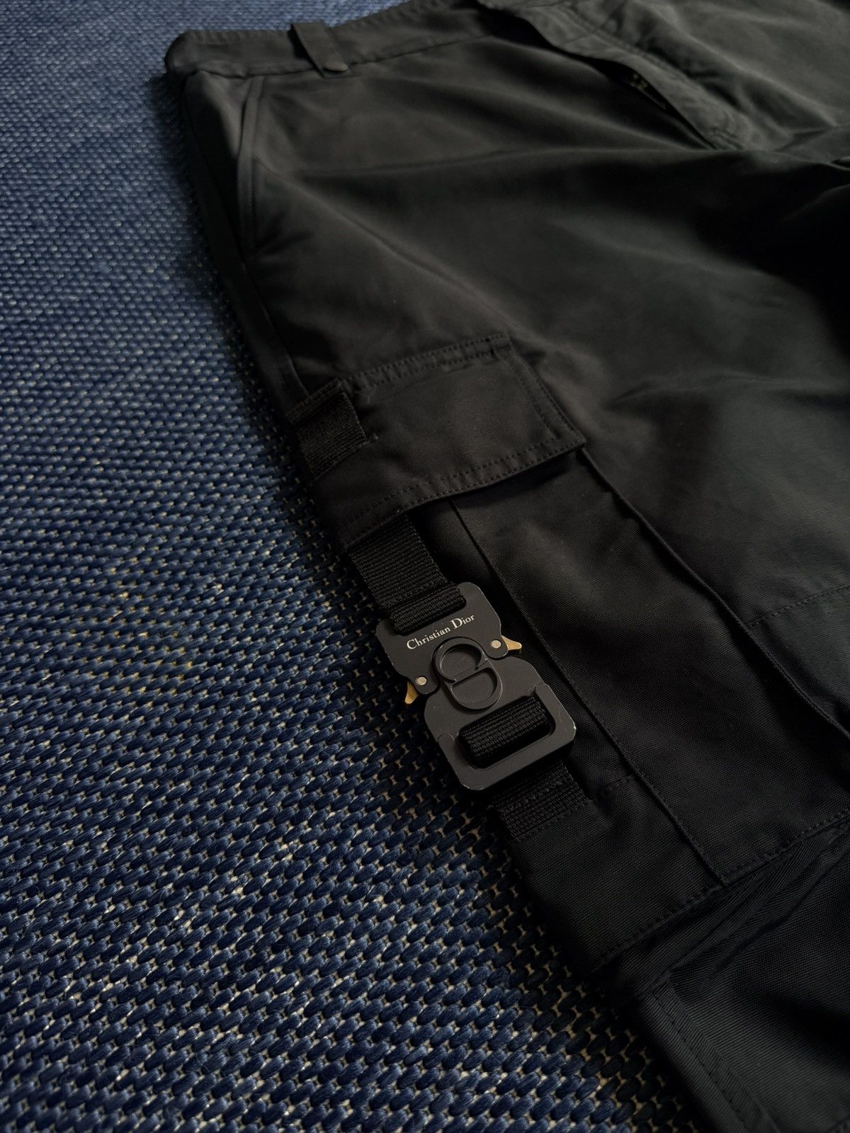 Dior FW21 Black Nylon Buckle Cargo Pants Size US 32 / EU 48 - 3 Thumbnail