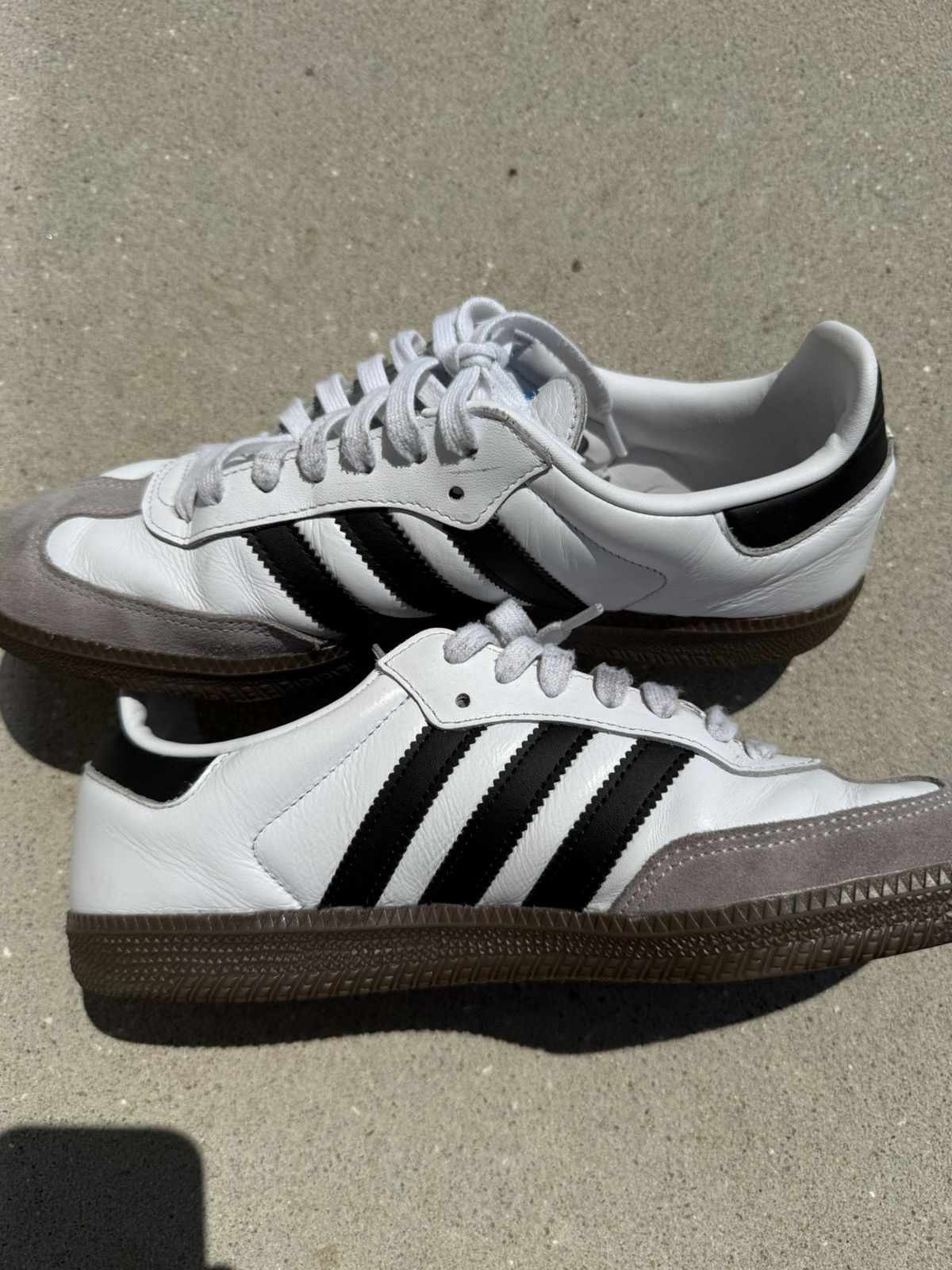 Adidas White Adidas Sambas Size US 9.5 / EU 42-43 - 2 Thumbnail