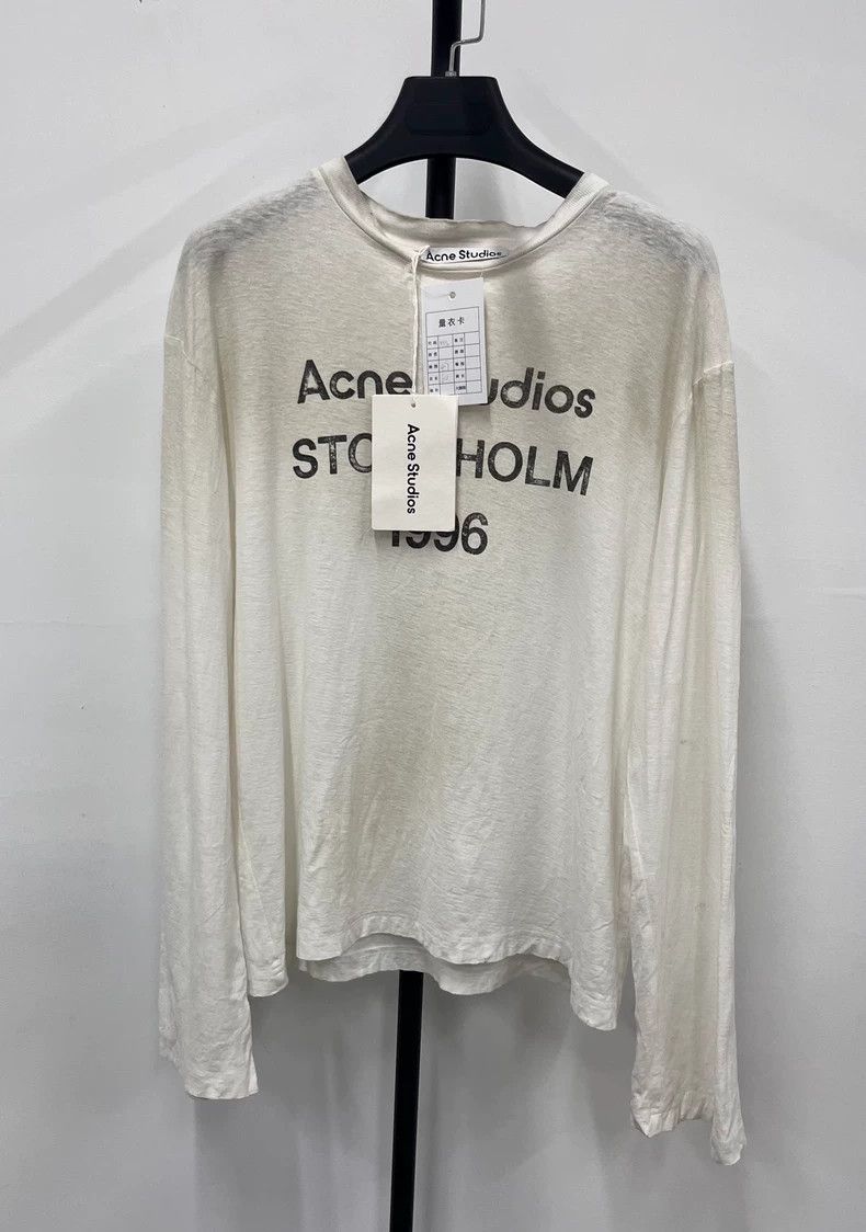 Acne Studios Acne Studios SS23 1996 Series Letter Logo Old Printed Crew Size US XXS / EU 40 - 1 Thumbnail