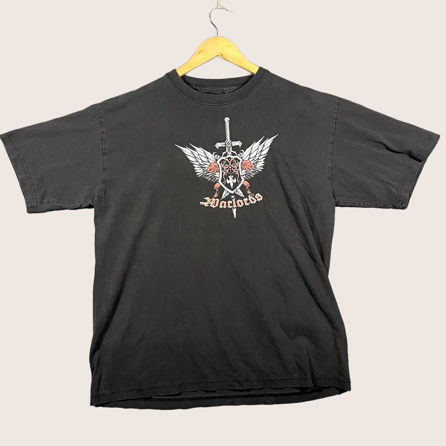 Affliction VINTAGE Affliction Skull Warlord T Shirt XL Black Crew Neck Short Sleeve Graphic Print Men Size US XL / EU 56 / 4 - 1 Thumbnail