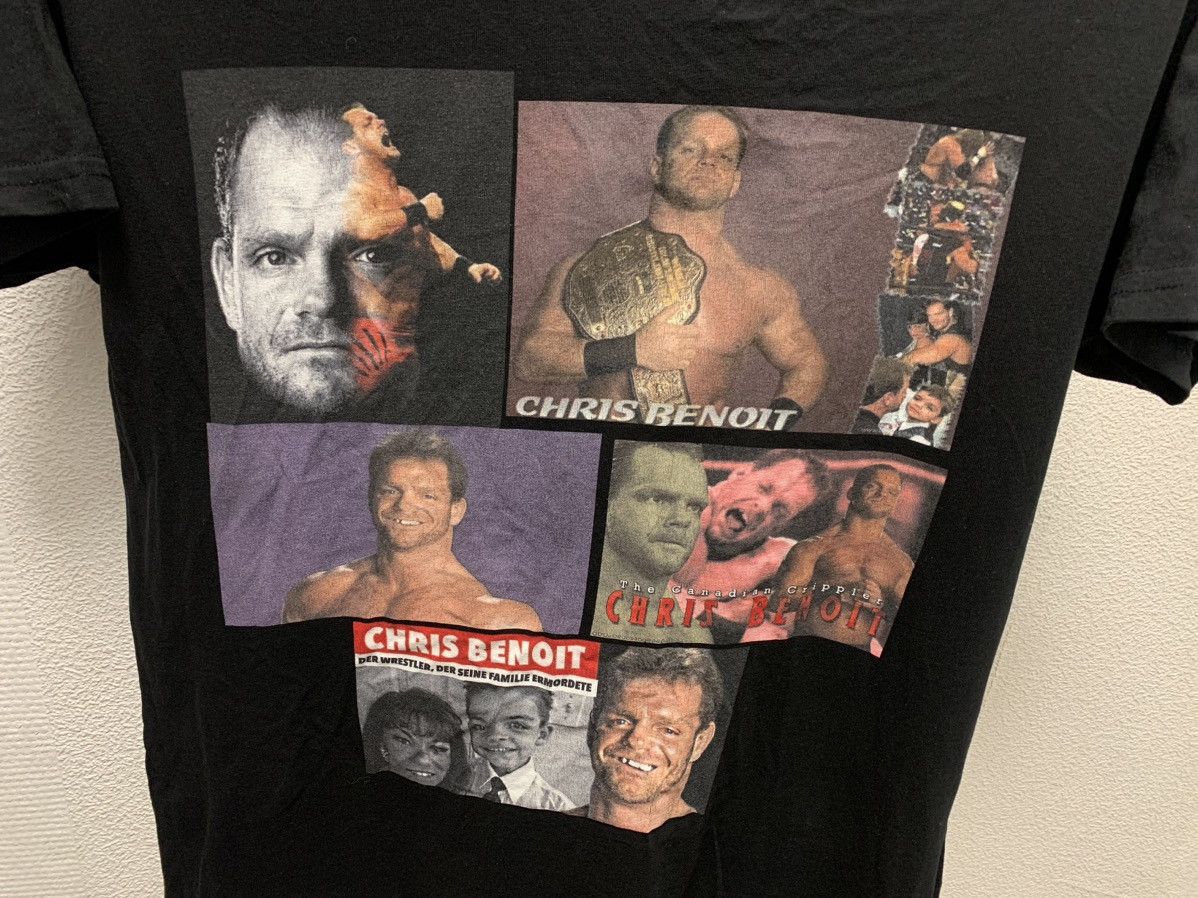 Vintage Chris Benoit vintage wrestler t-shirt L wwe wwf Size US L / EU 52-54 / 3 - 4 Thumbnail