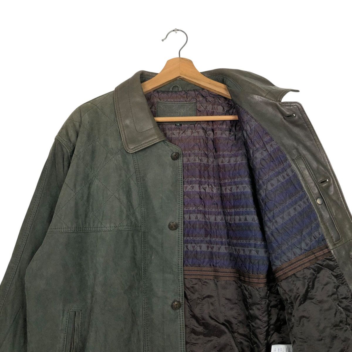Japanese Brand 🔥VINTAGE GENUINE LEATHER JACKET STRATH ISSEY MIYAKE Size US L / EU 52-54 / 3 - 14 Thumbnail